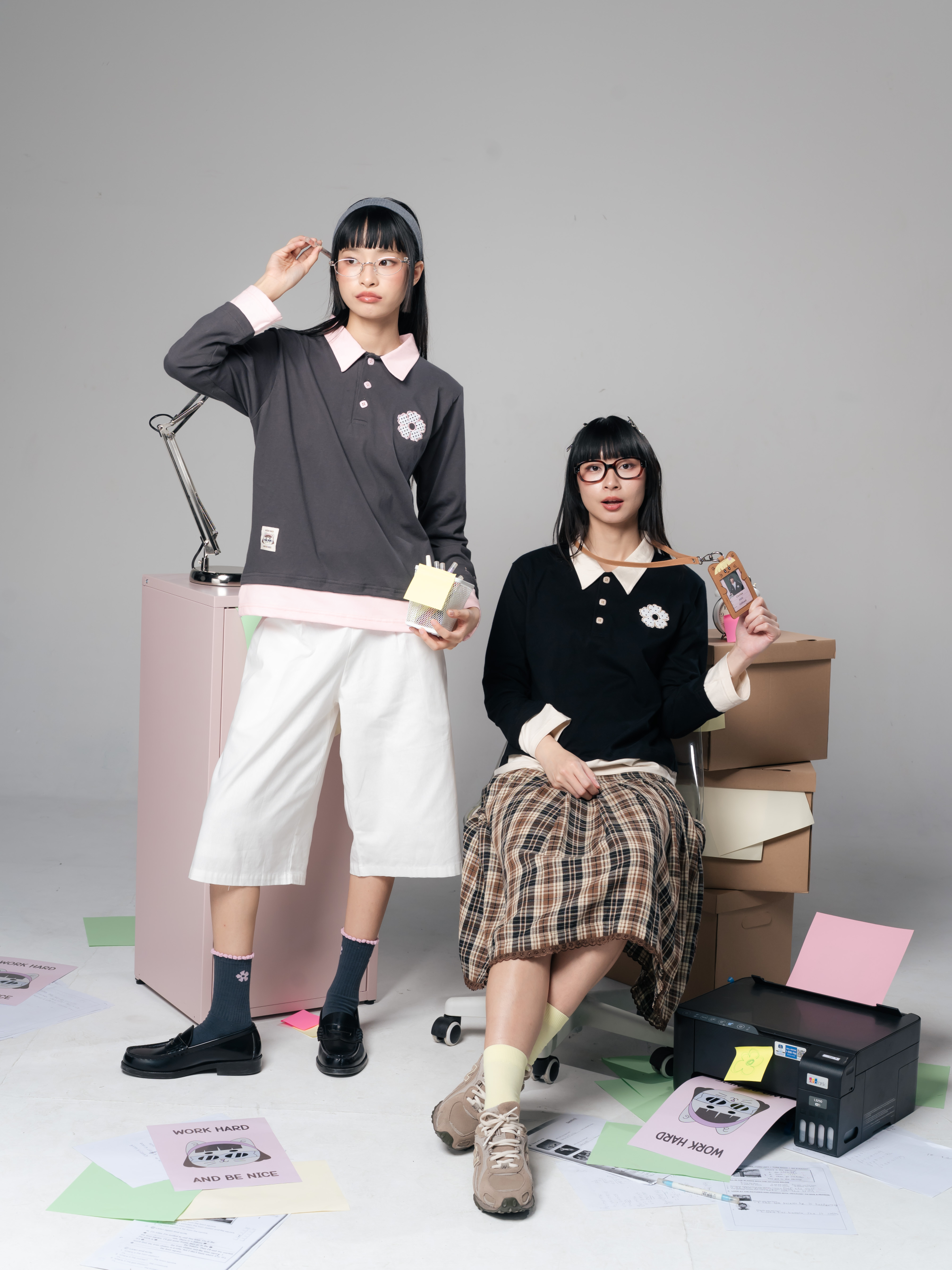 TOME AME - CHIKAKO LAYERED SHIRT - KEMEJA WANITA LENGAN PANJANG