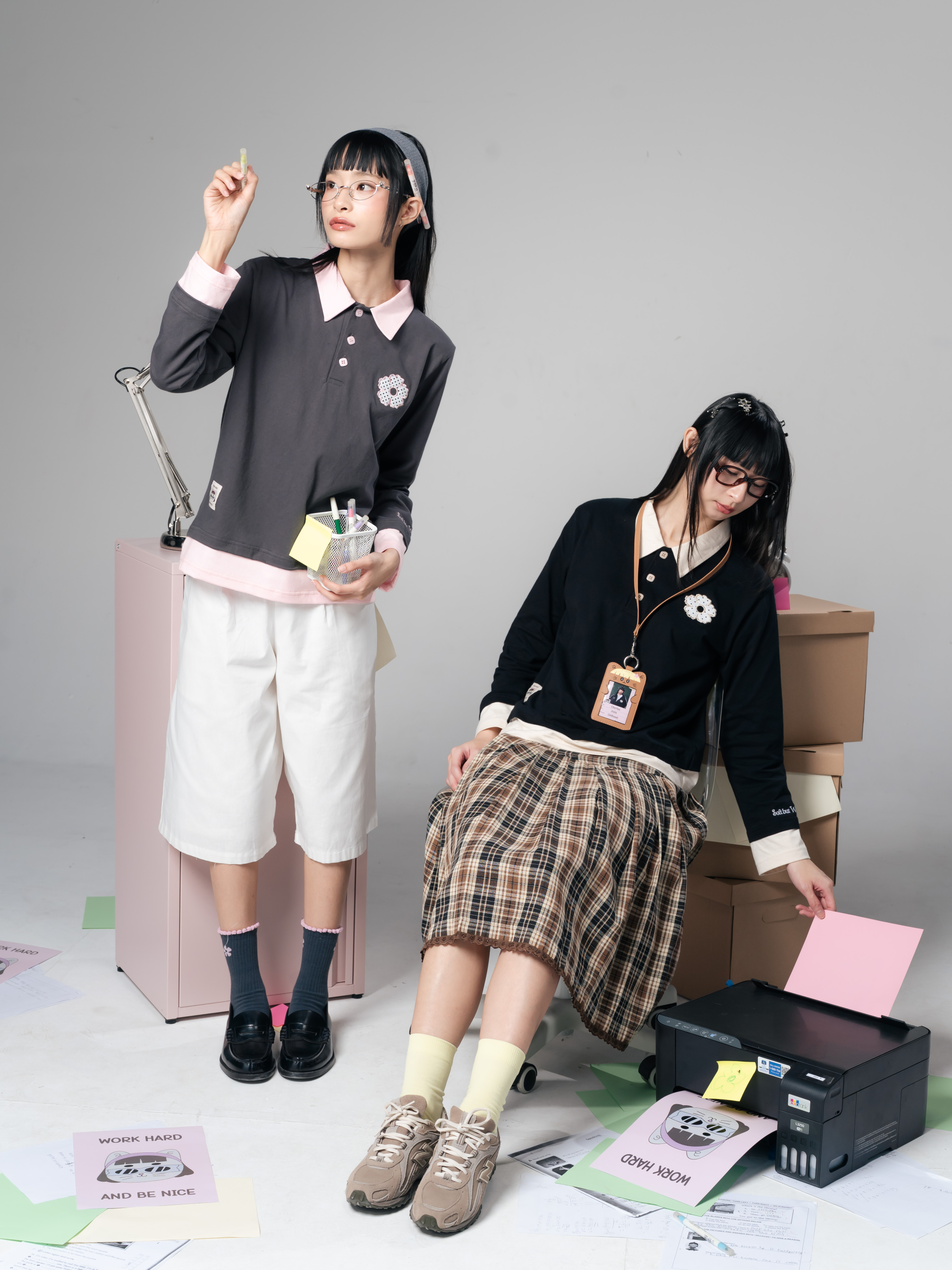 TOME AME - CHIKAKO LAYERED SHIRT - KEMEJA WANITA LENGAN PANJANG