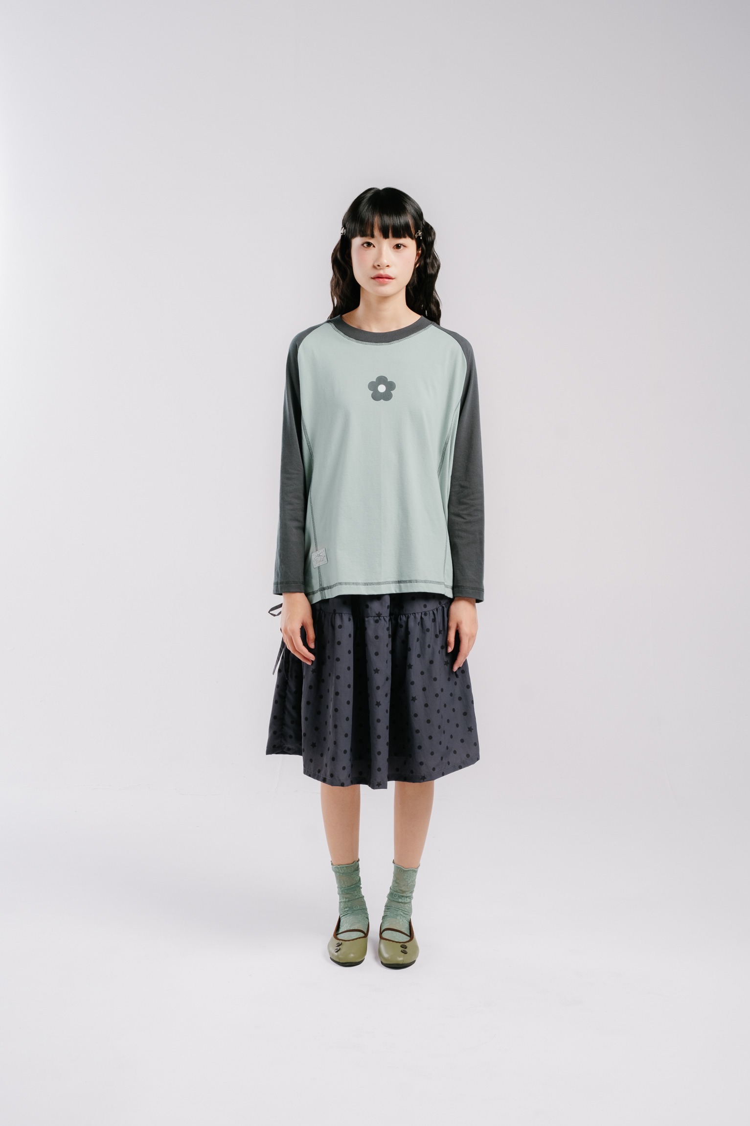 Tome Ame - Yuma Long Sleeve - Kaos Lengan Panjang 24S Logo Bunga