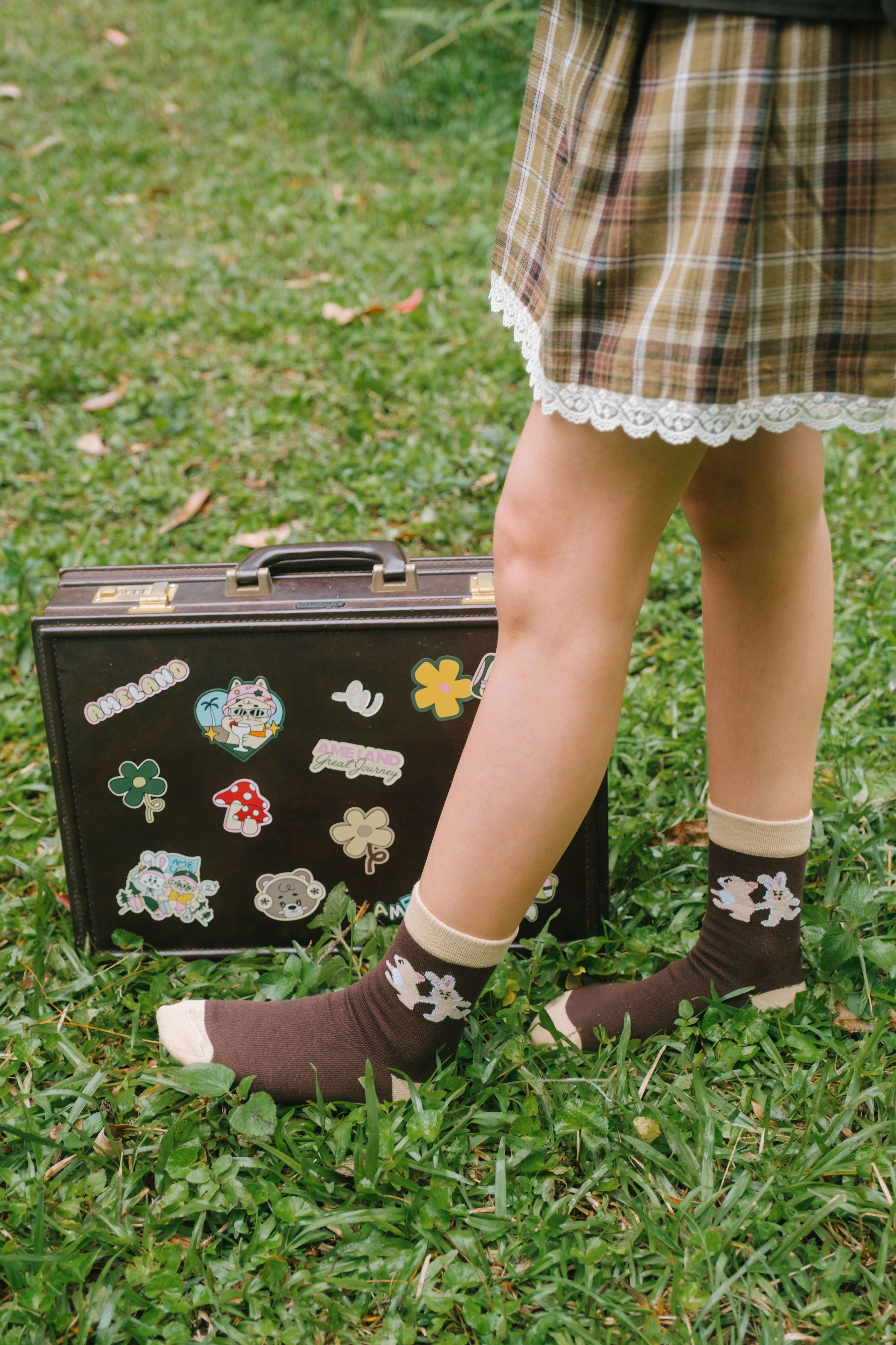 TOME AME - RIKU SOCKS - KAOS KAKI MOTIF KELINCI DAN BERUANGTOME AME - ASAHI SOCKS - KAOS KAKI MOTIF KELINCI DAN BERUANG