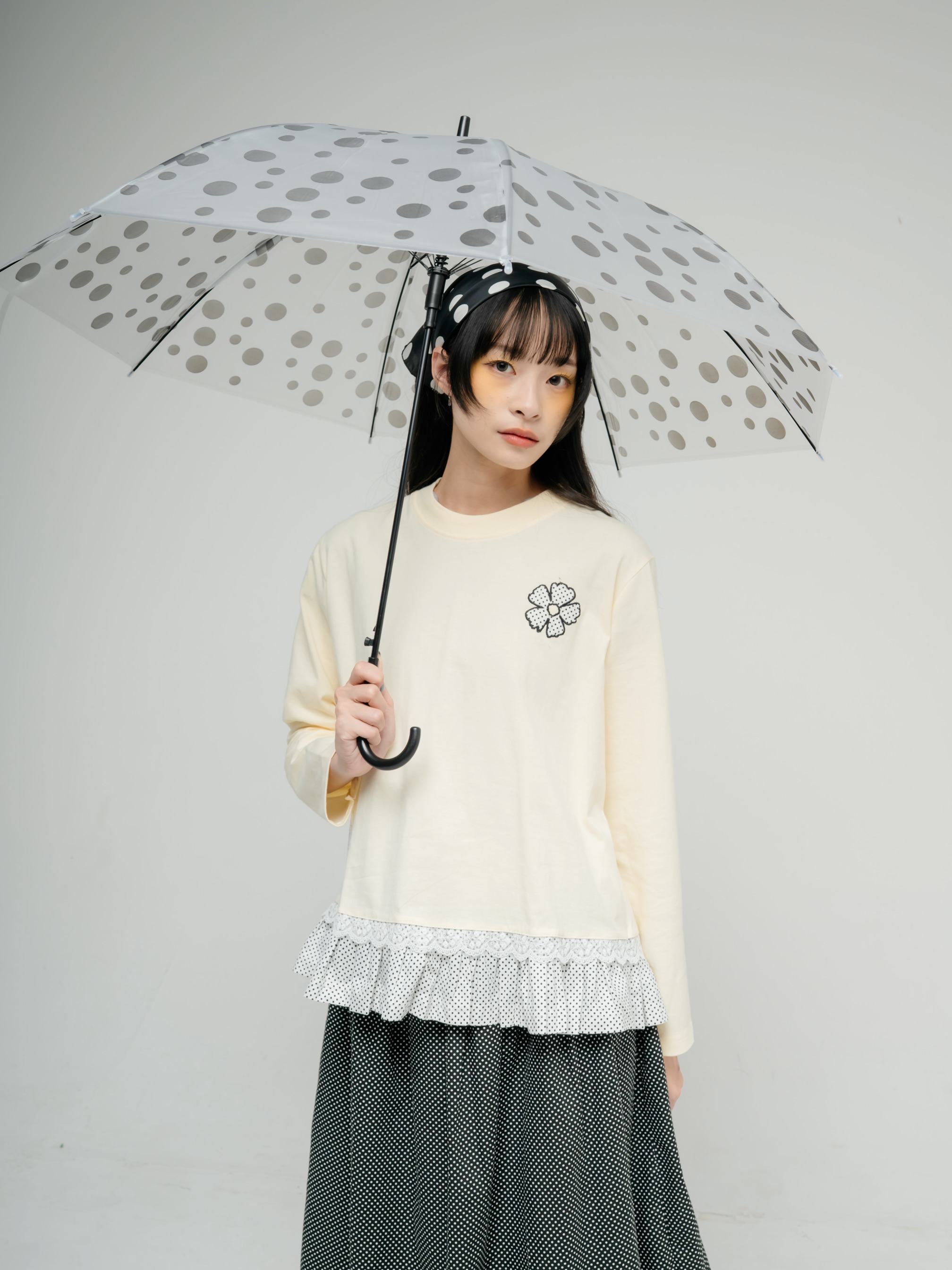 Tome Ame - Yujin Longsleeve Lace Pattern - T Shirt Lengan Panjang Motif Renda