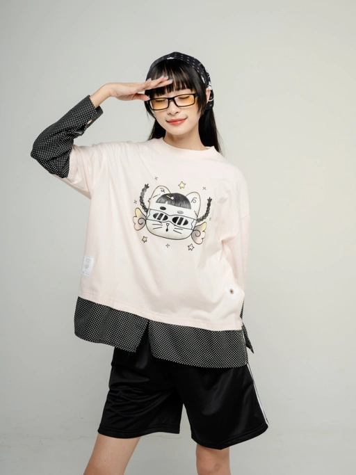 Image of Tome Ame - Tsuki Layered Long Sleeve - Kaos Lengan Panjang 24S