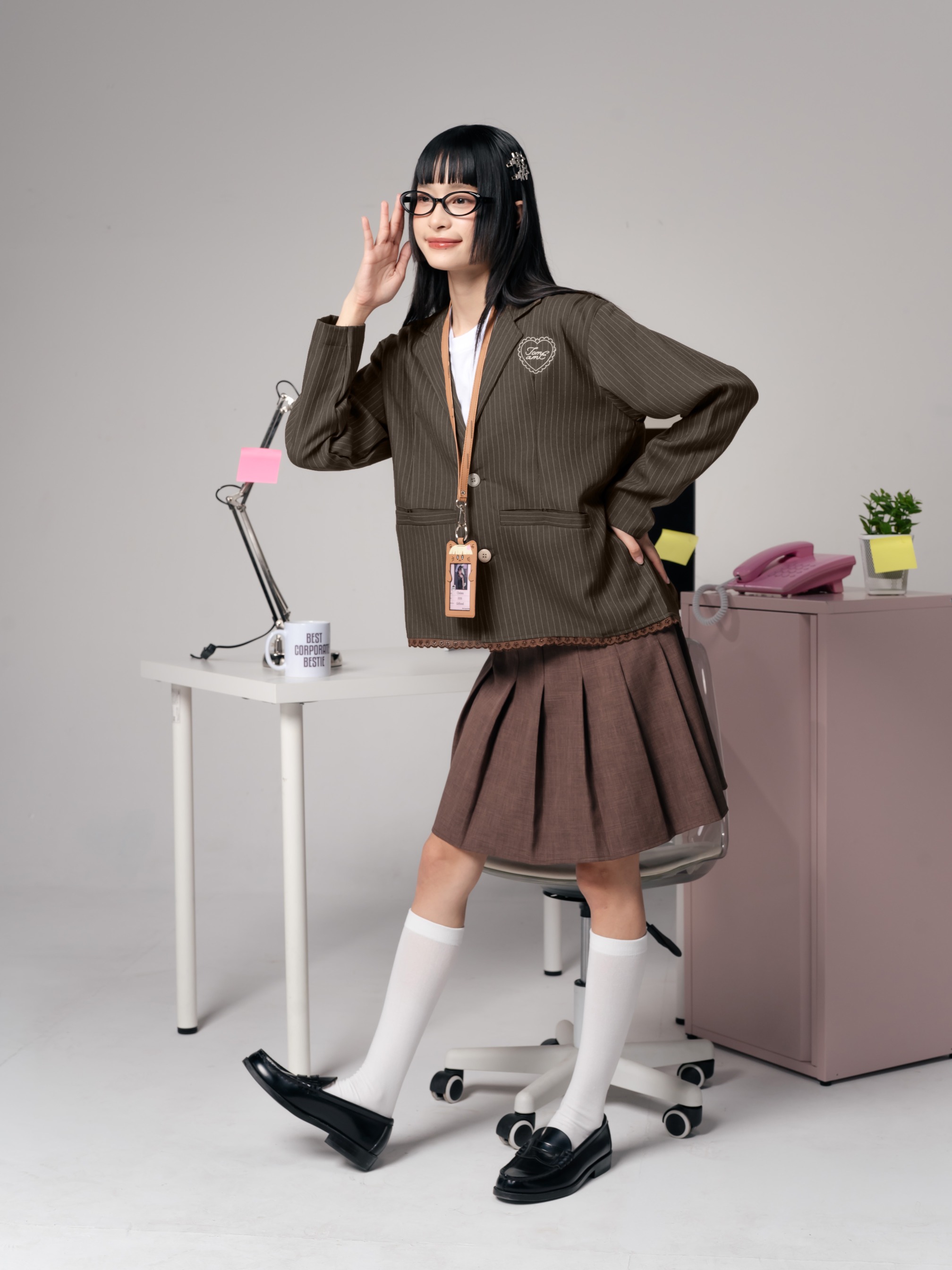 TOME AME - YUTA STRIPE BLAZER - BLAZER WANITA MOTIF GARIS
