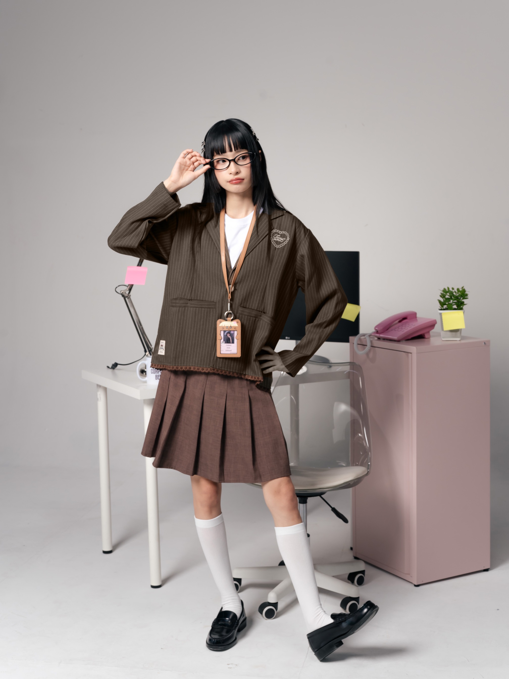 TOME AME - YUTA STRIPE BLAZER - BLAZER WANITA MOTIF GARIS