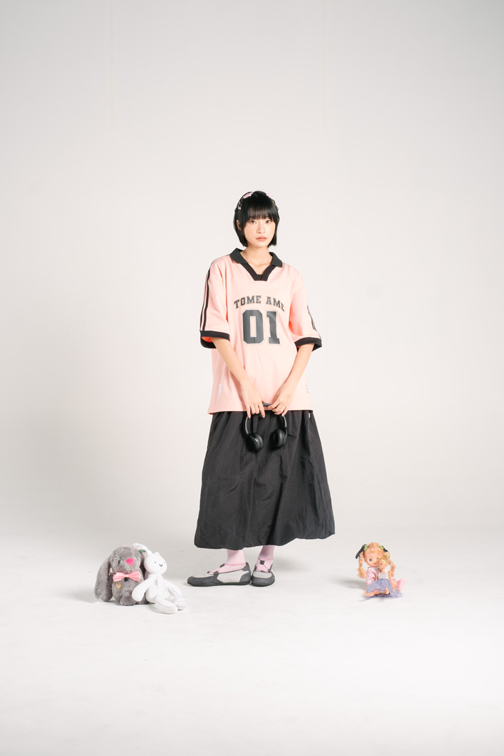 Tome Ame - Pink Michi Jersey Tee Bush