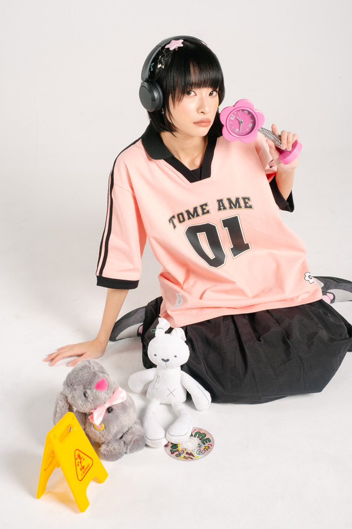 Tome Ame - Pink Michi Jersey Tee Bush