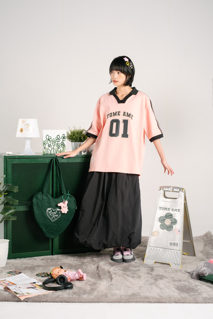 Tome Ame - Pink Michi Jersey Tee Bush