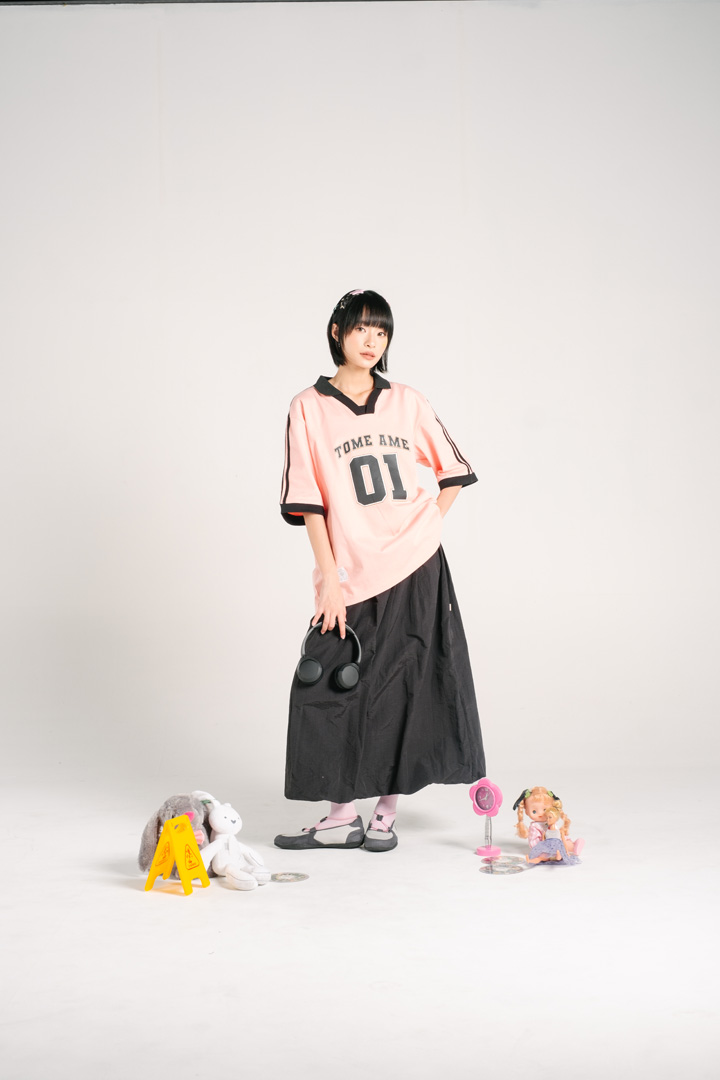 Tome Ame - Pink Michi Jersey Tee Bush