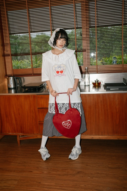 Image of Tome Ame - Cherry Collared Tee