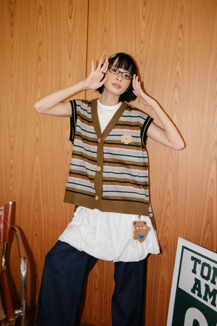 Tome Ame - Ichiyo Knit Vest Brown