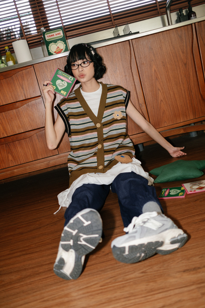 Tome Ame - Ichiyo Knit Vest Brown