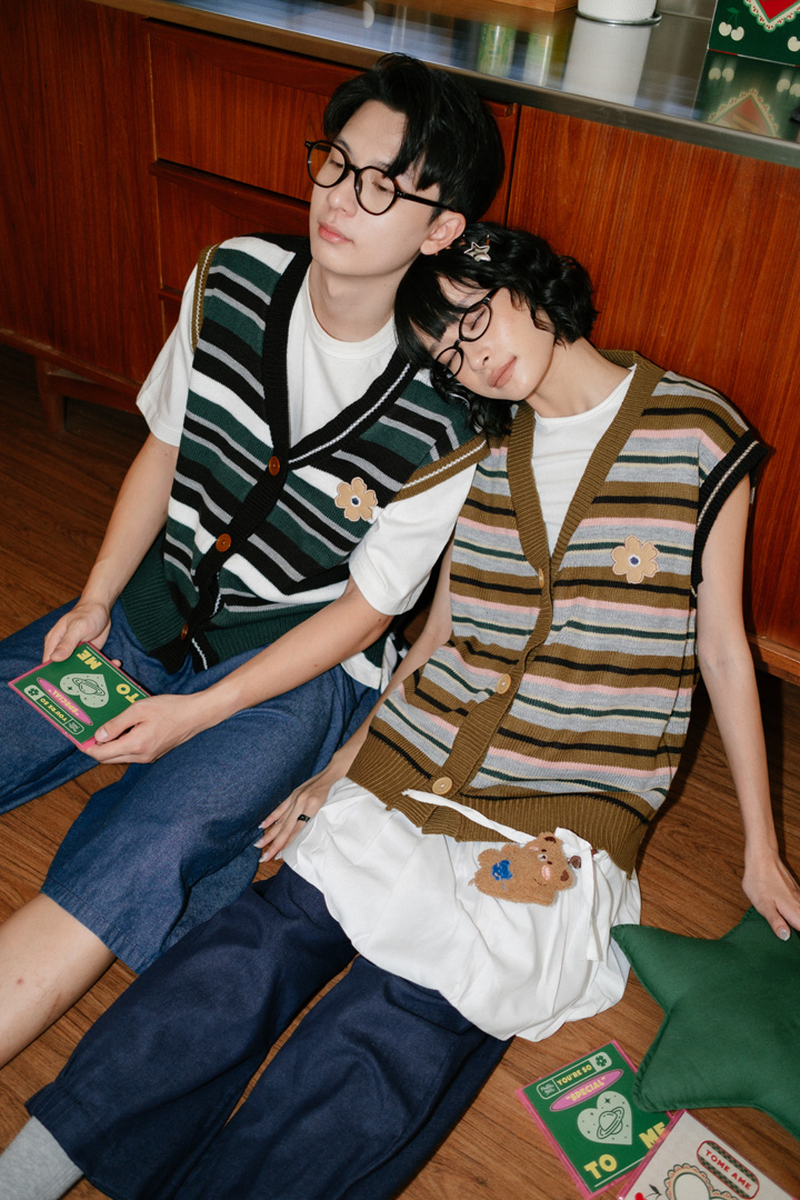 Tome Ame - Ichiyo Knit Vest Brown