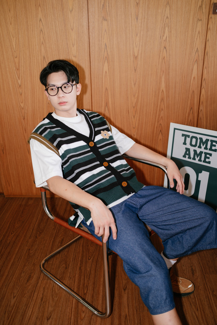 Tome Ame - Ichiyo Knit Vest Dark Green