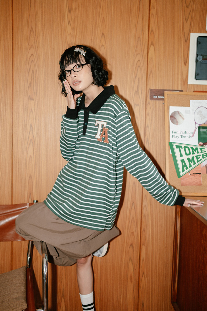 Tome Ame - Haru Long Sleeve Striped Tee