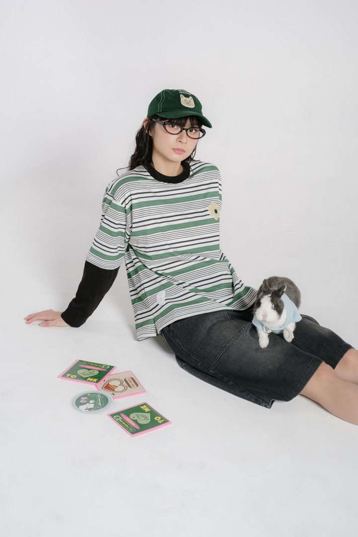 Tome Ame - Nao Striped Boxy Longsleeve