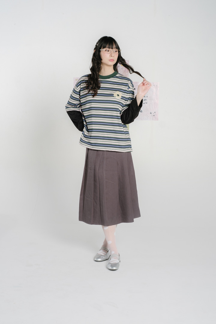 Tome Ame - Yuki Striped Boxy Longsleeve