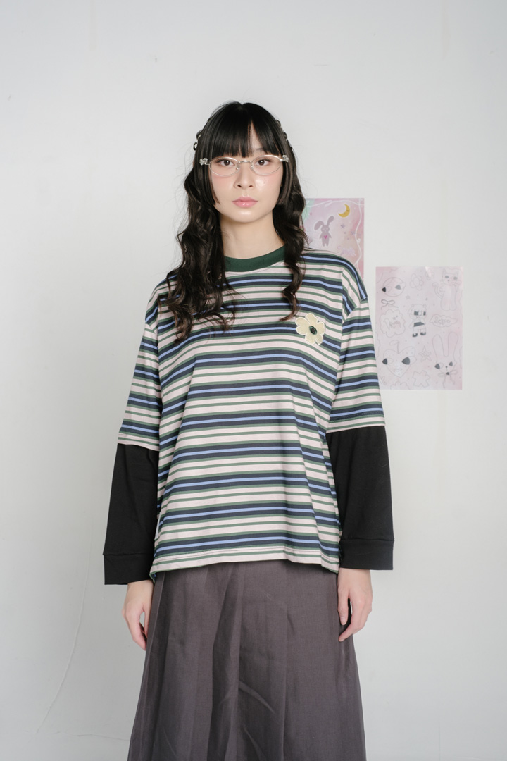 Tome Ame - Yuki Striped Boxy Longsleeve