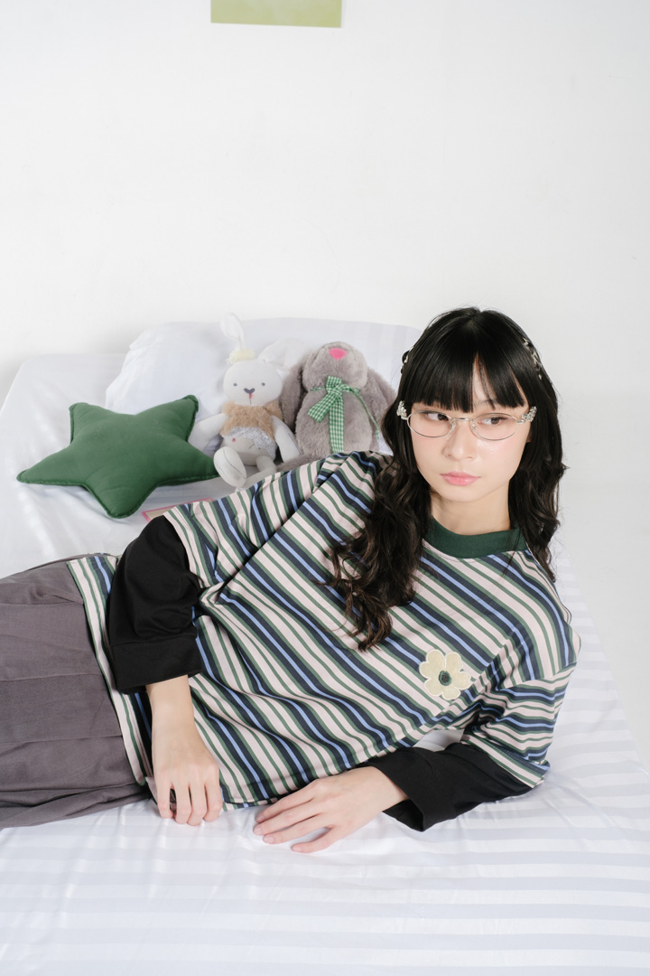Tome Ame - Yuki Striped Boxy Longsleeve