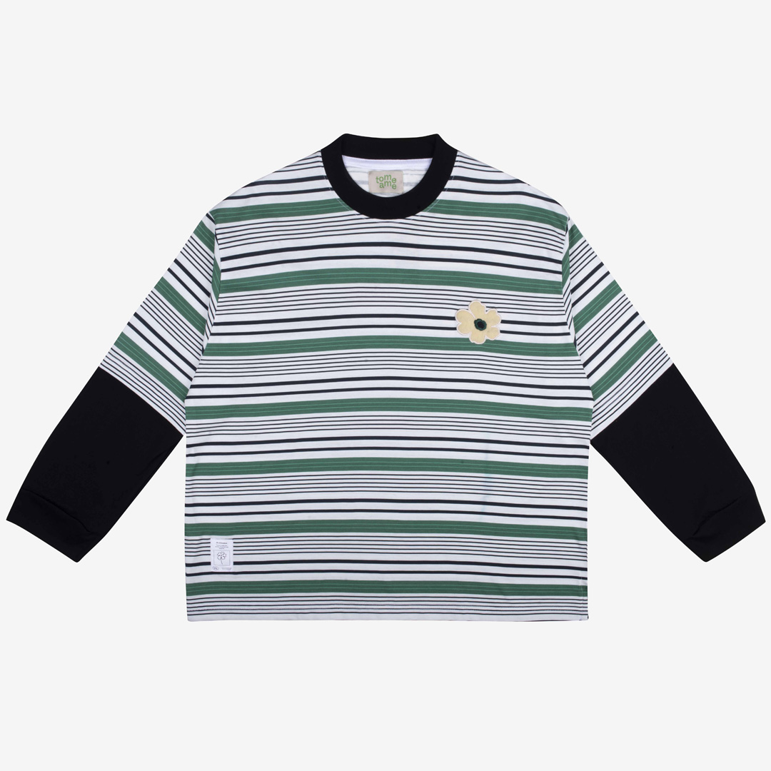 Tome Ame - Nao Striped Boxy Longsleeve