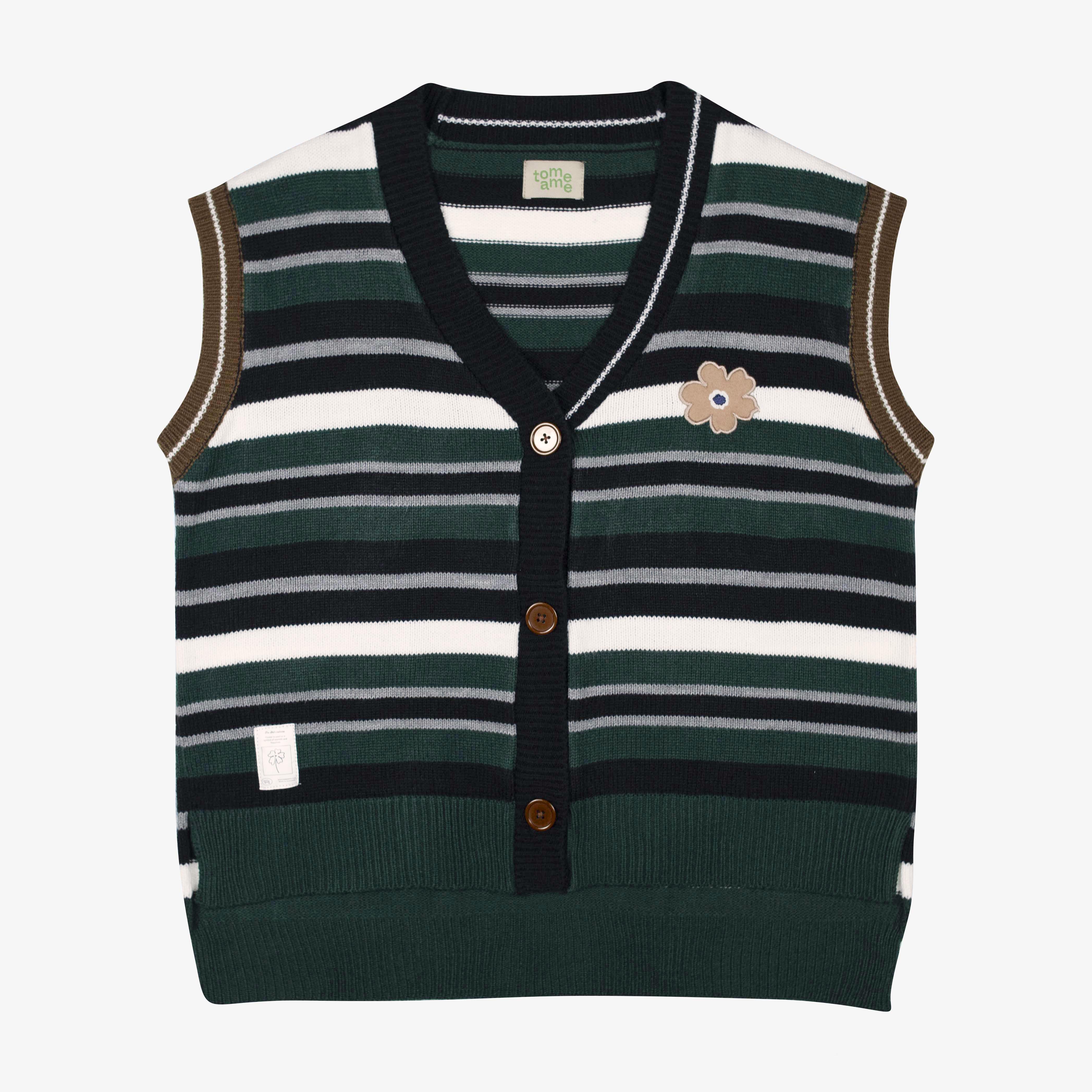 Tome Ame - Ichiyo Knit Vest Dark Green