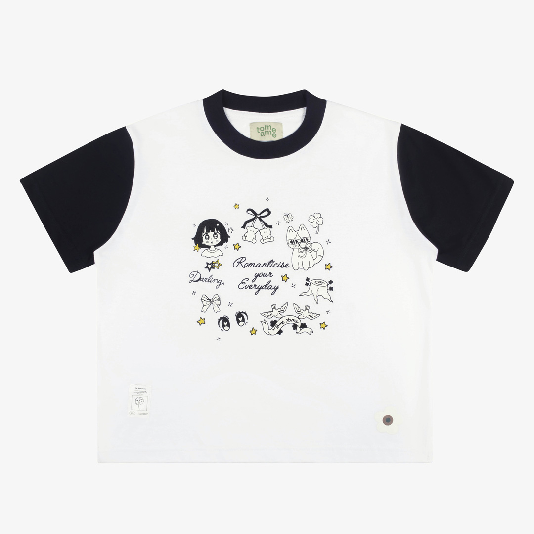 Tome Ame - Mio Crop Tee White
