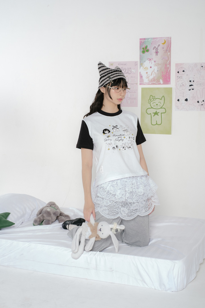 Tome Ame - Mio Crop Tee White