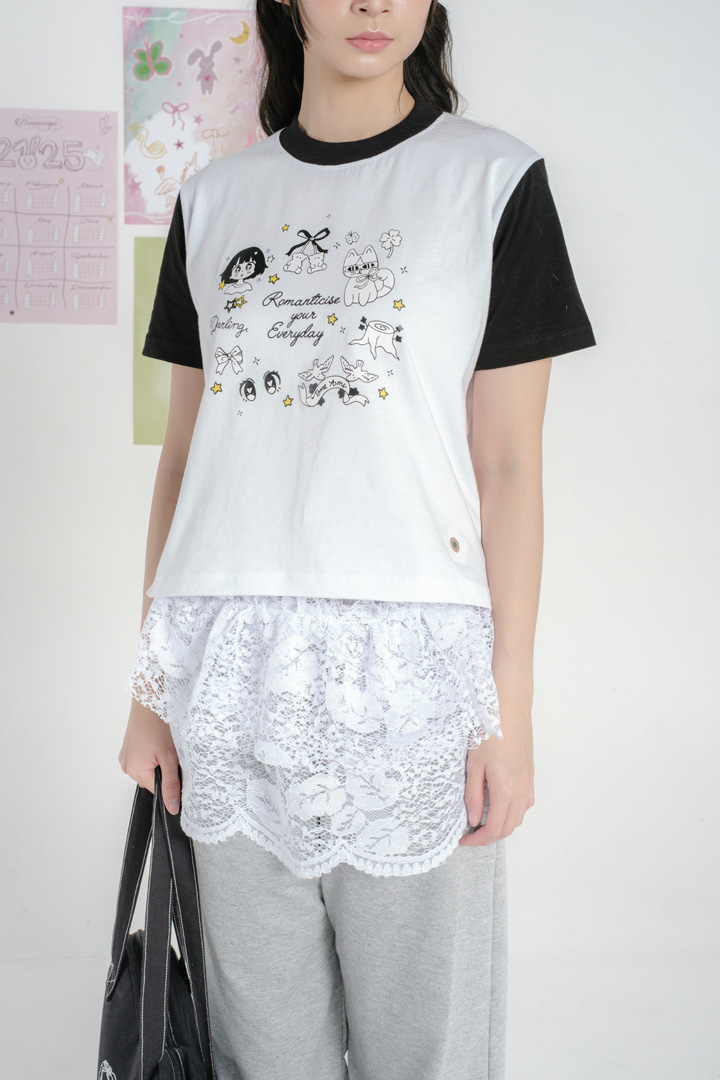 Tome Ame - Mio Crop Tee White