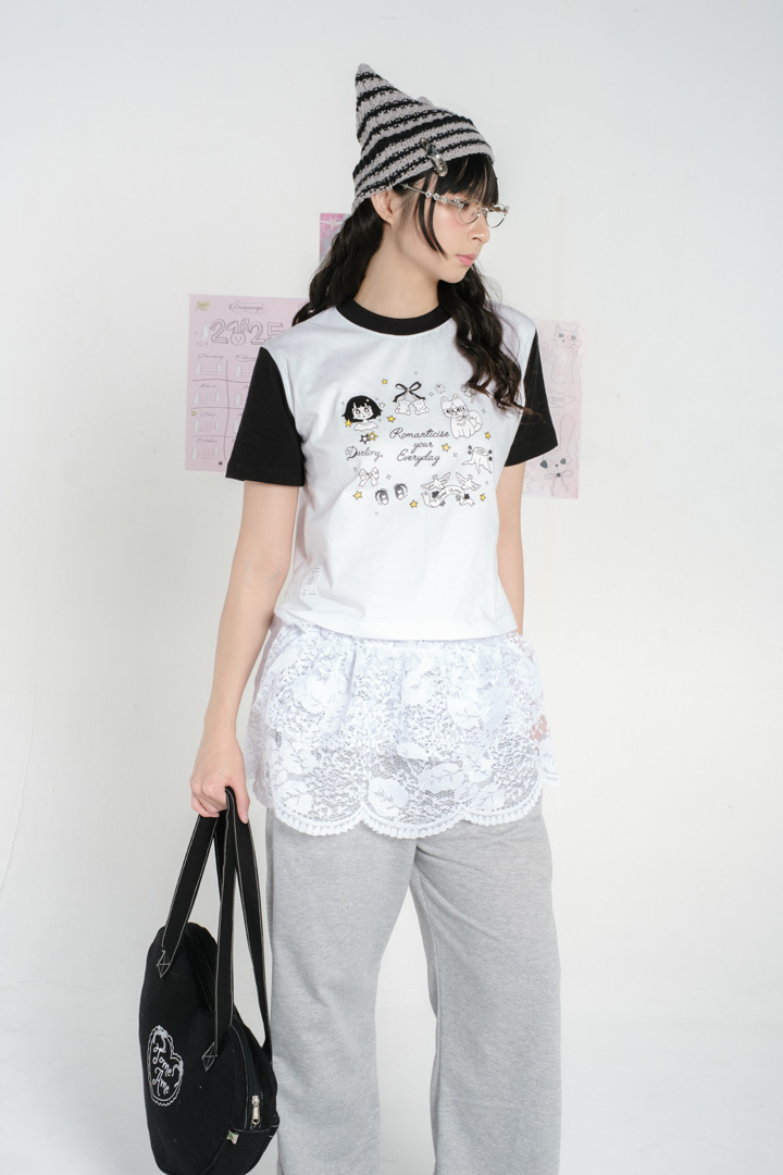 Tome Ame - Mio Crop Tee White