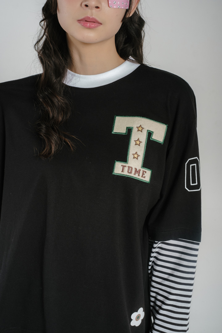 Tome Ame - Rei Boxy Longsleeve Black