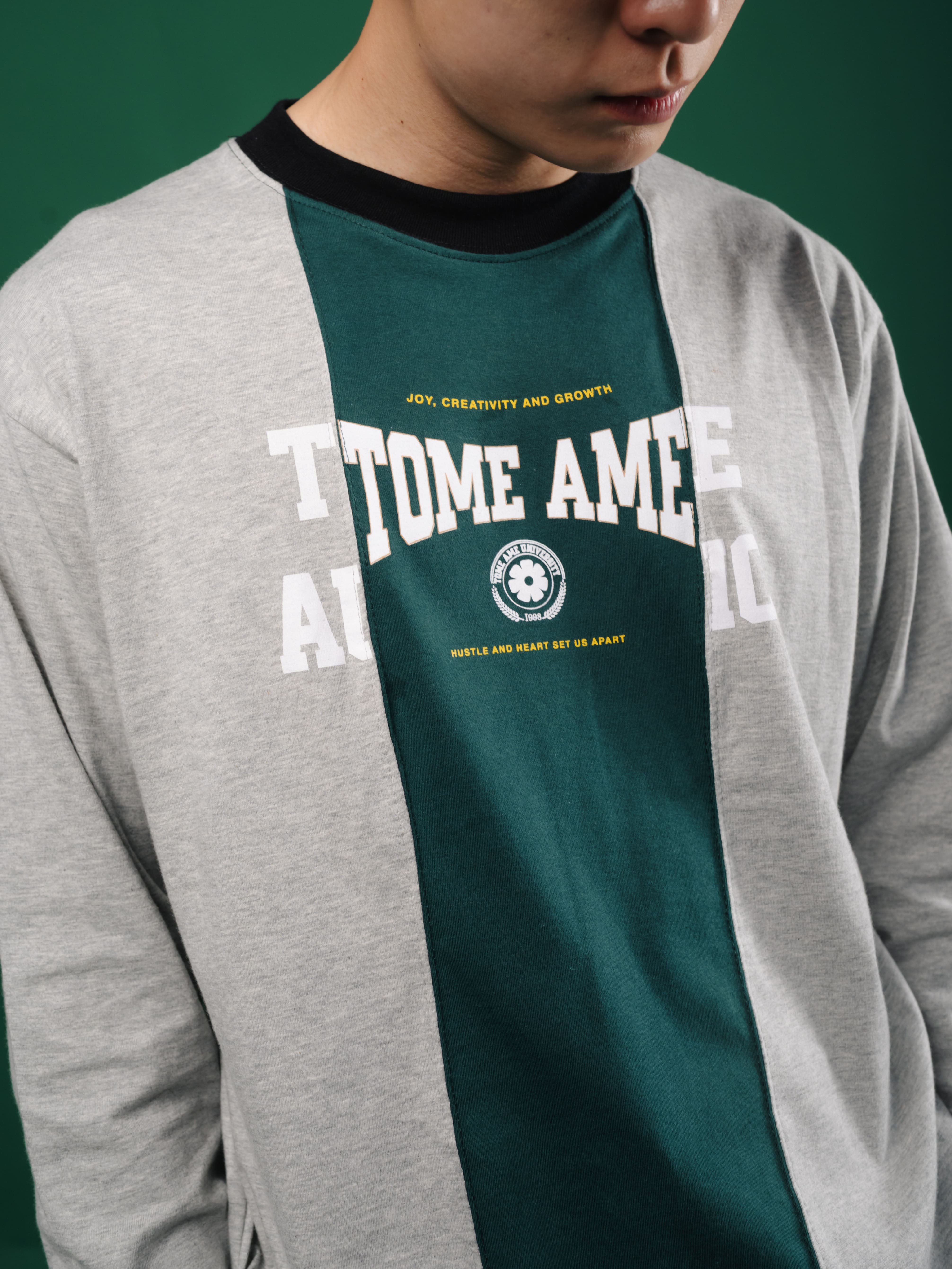 Tome Ame - Tomo Longsleeve Misty Grey - Kaos Lengan Panjang Abu