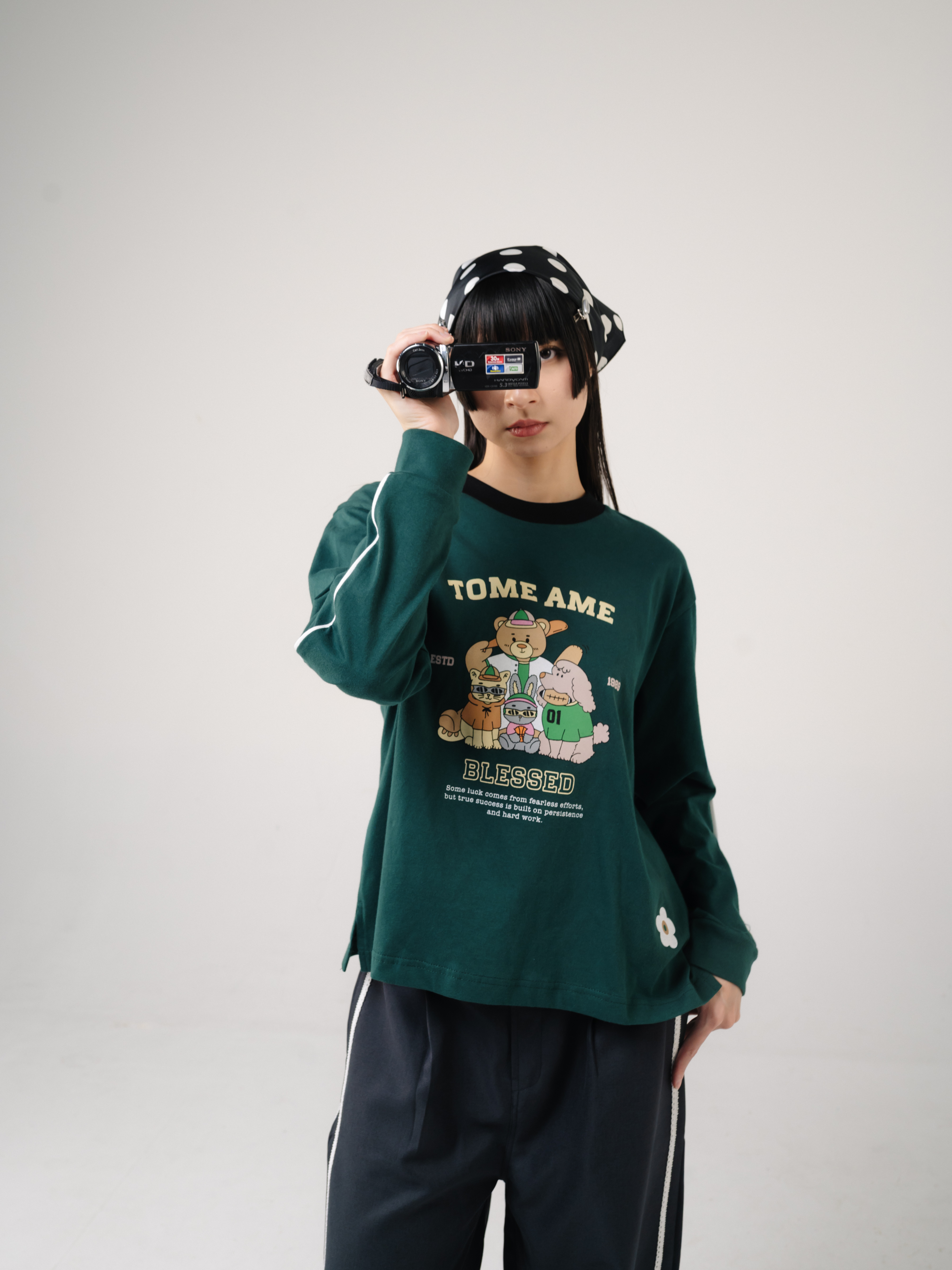 Tome Ame - Kyoto Longsleeve Dark Green - Kaos Lengan Panjang 24S