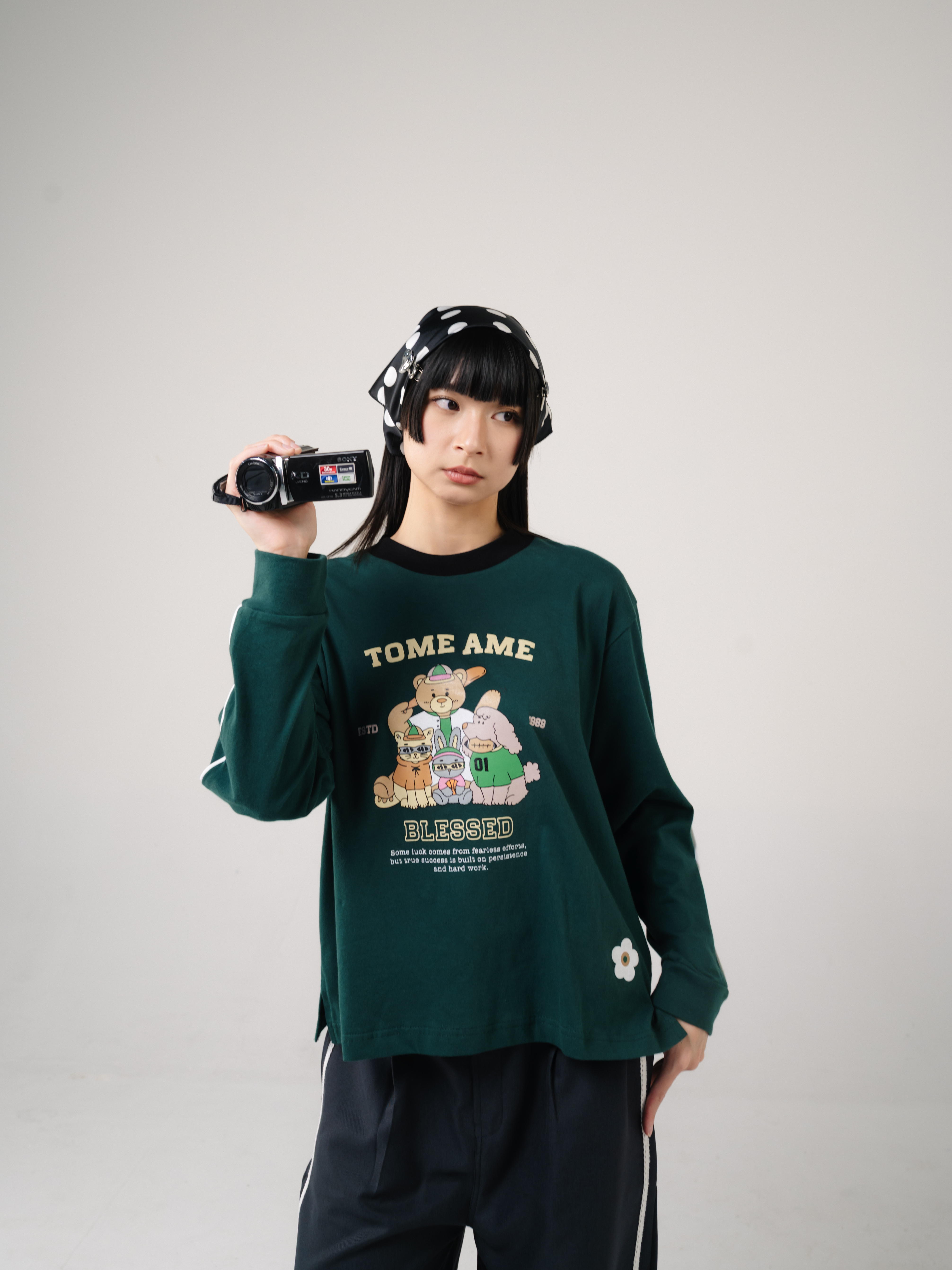 Tome Ame - Kyoto Longsleeve Dark Green - Kaos Lengan Panjang 24S