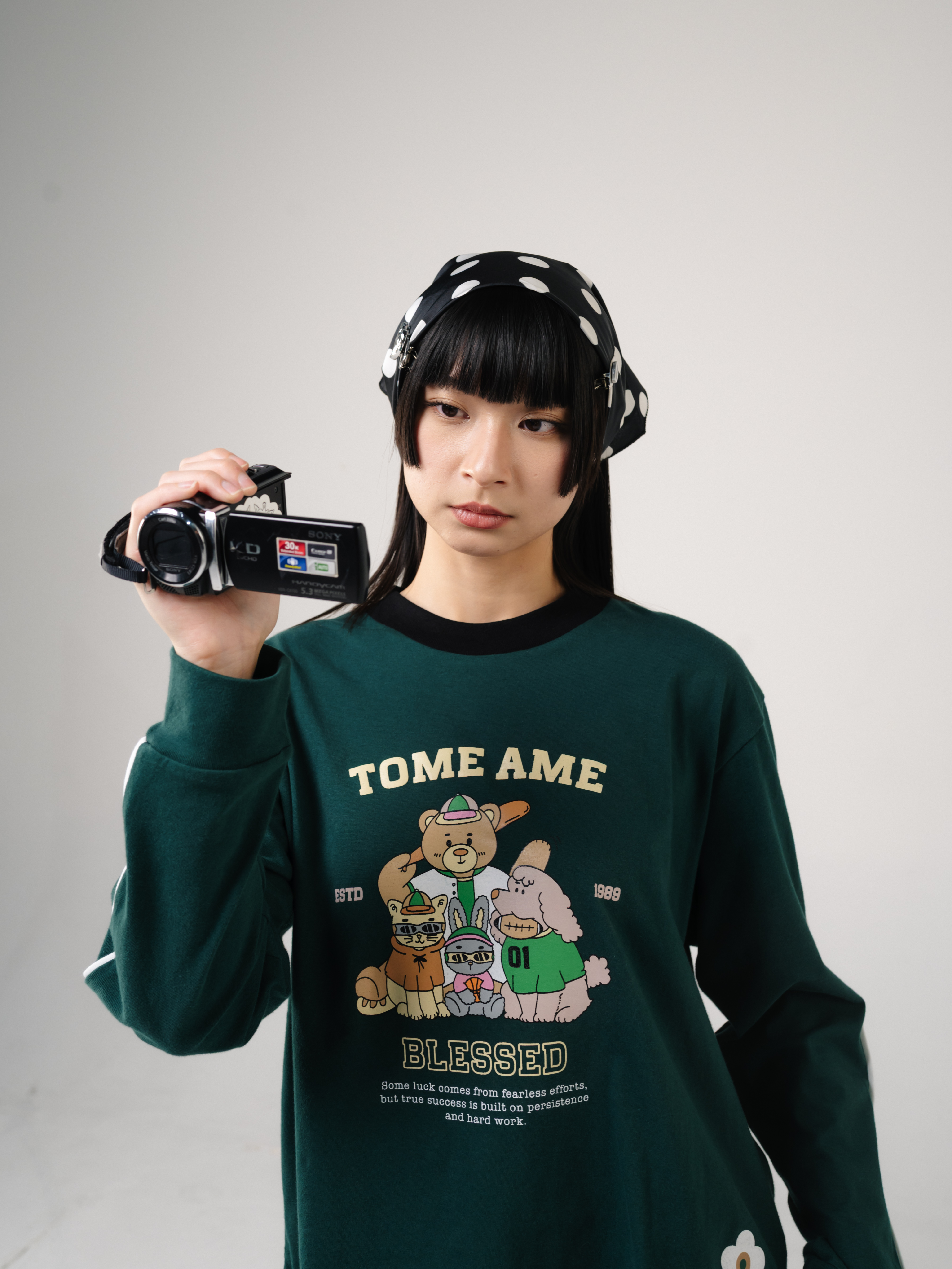 Tome Ame - Kyoto Longsleeve Dark Green - Kaos Lengan Panjang 24S