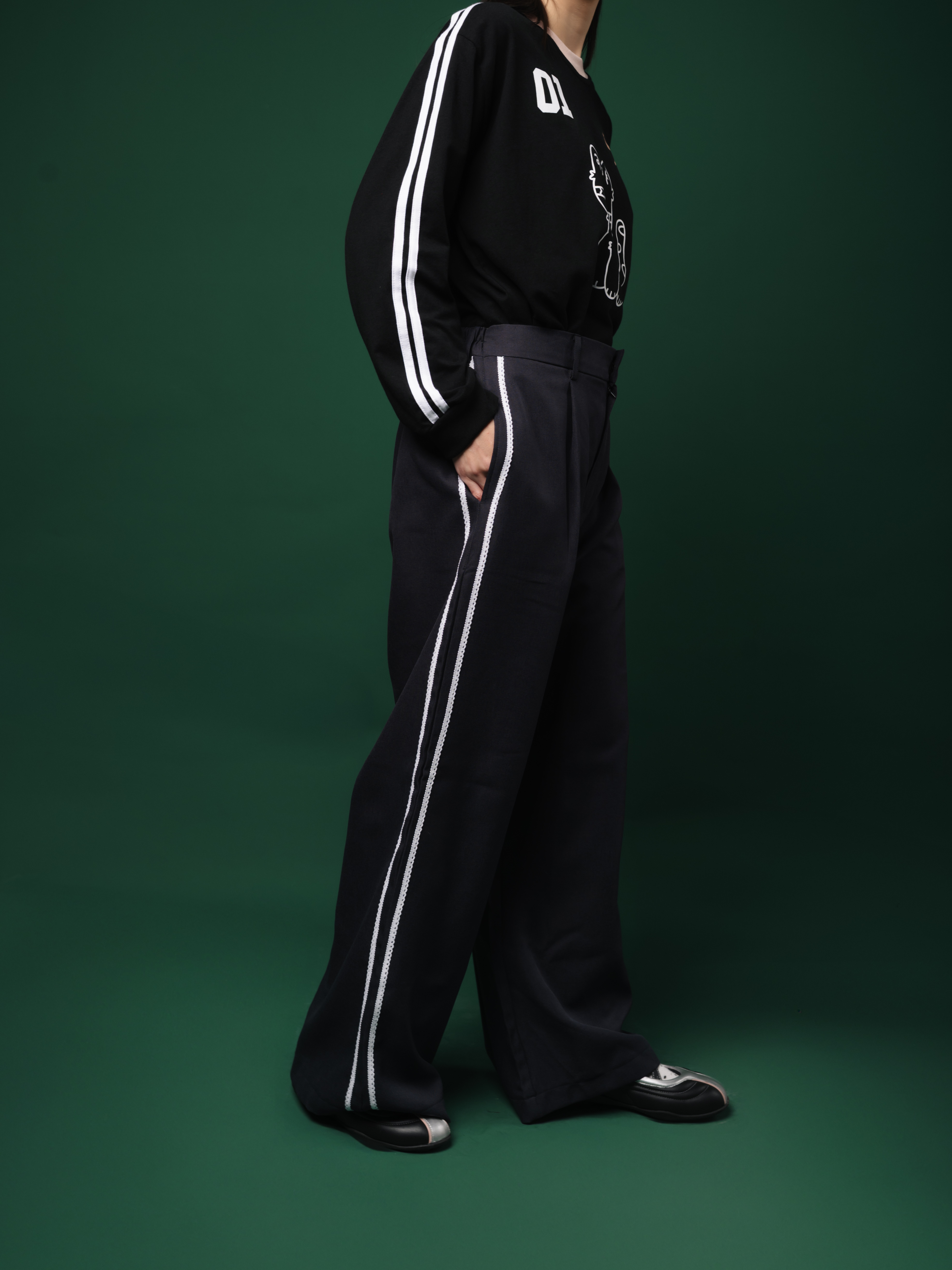 Tome Ame - Chira Pants Dark Grey - Celana Panjang Sporty