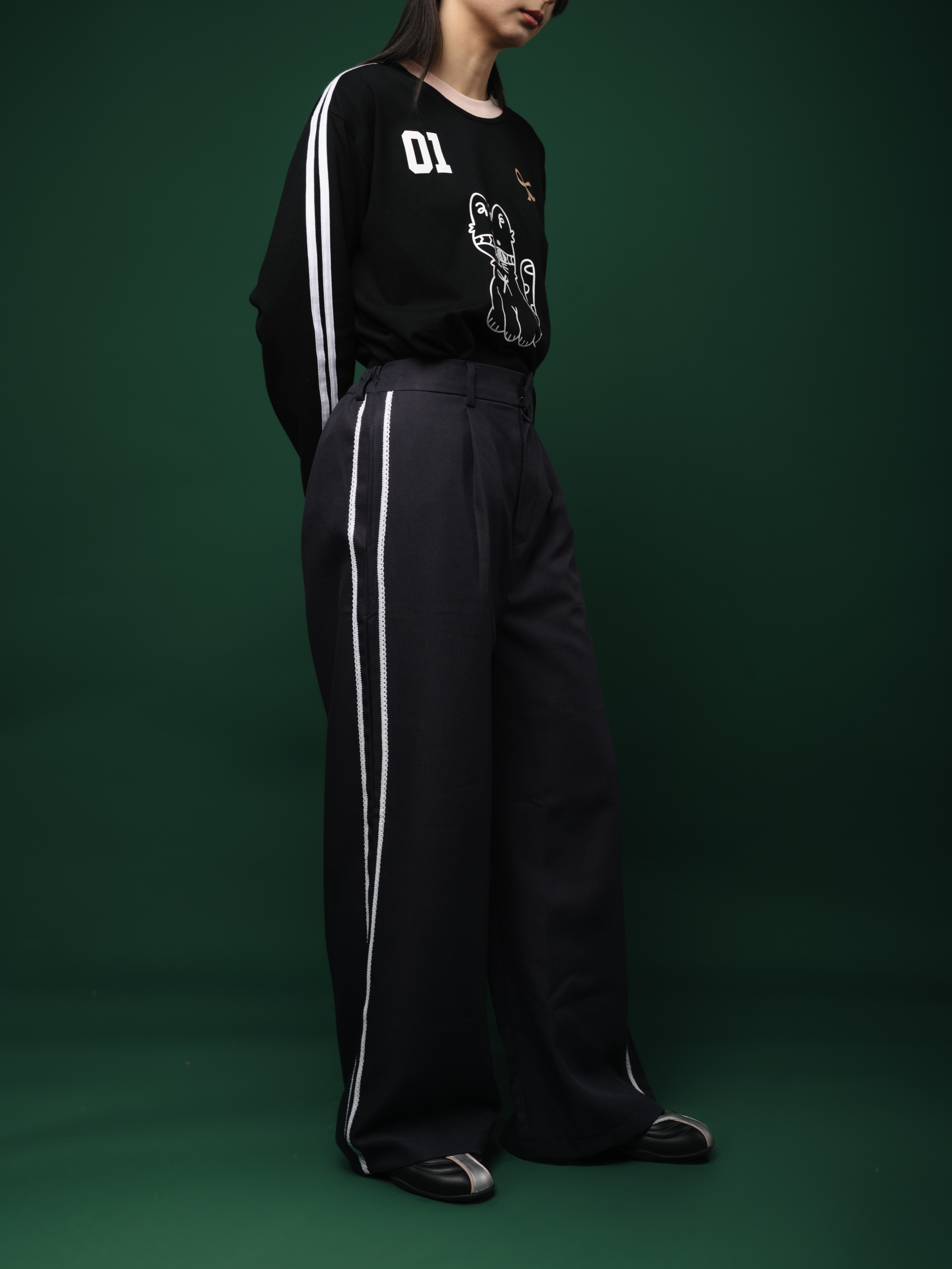 Tome Ame - Chira Pants Dark Grey - Celana Panjang Sporty