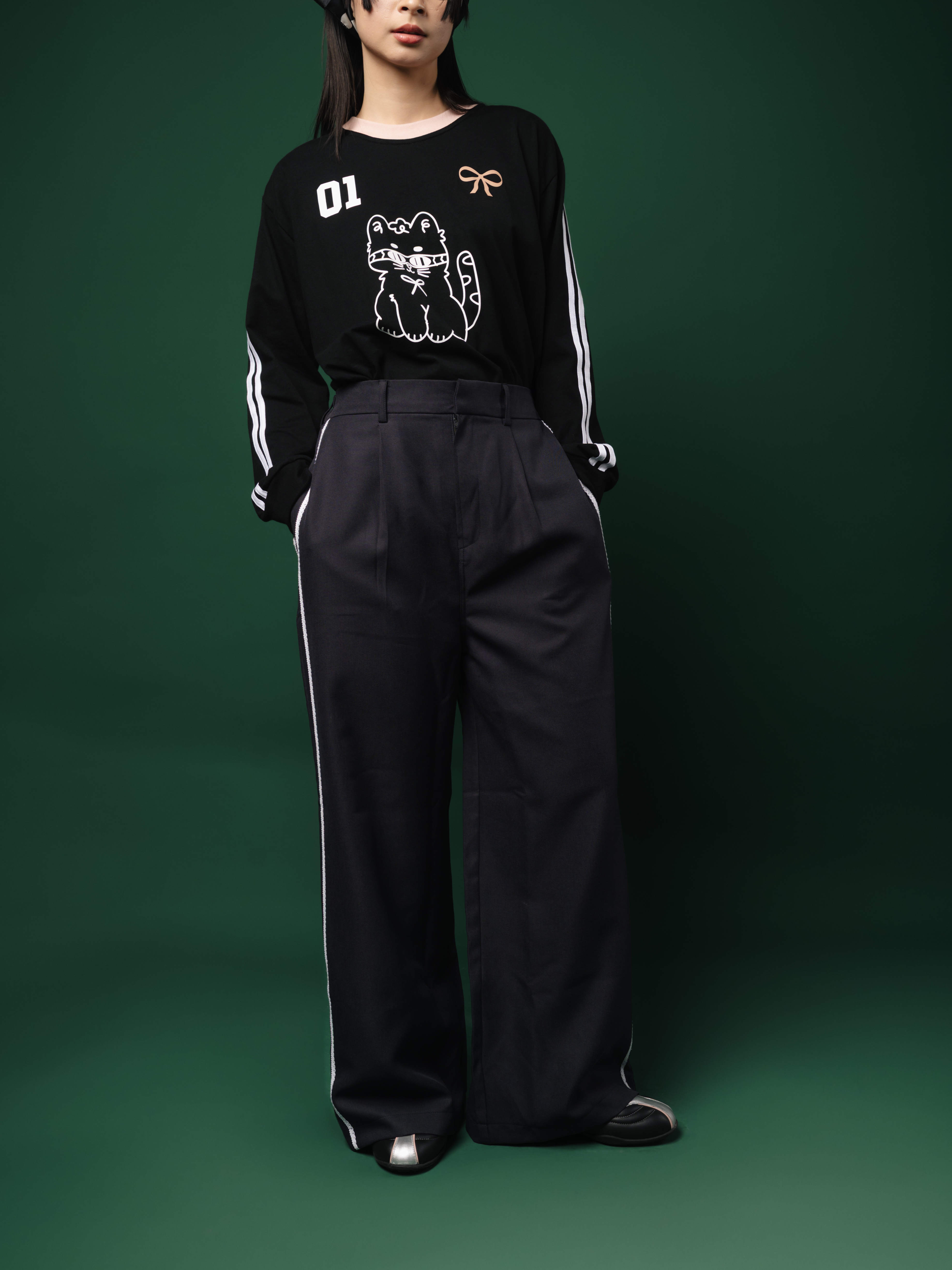 Tome Ame - Chira Pants Dark Grey - Celana Panjang Sporty