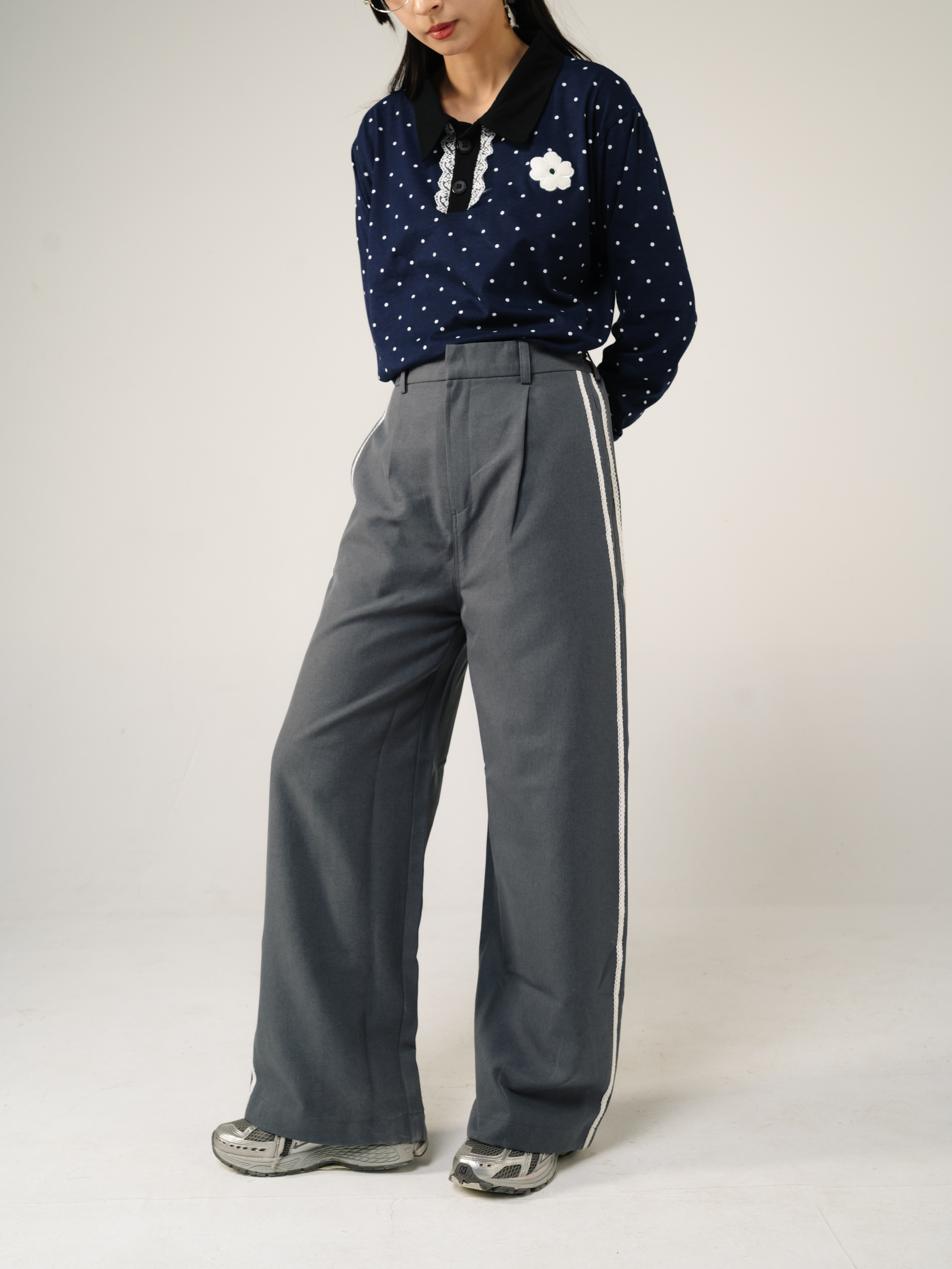 Tome Ame - Chira Pants Grey - Celana Panjang Sporty