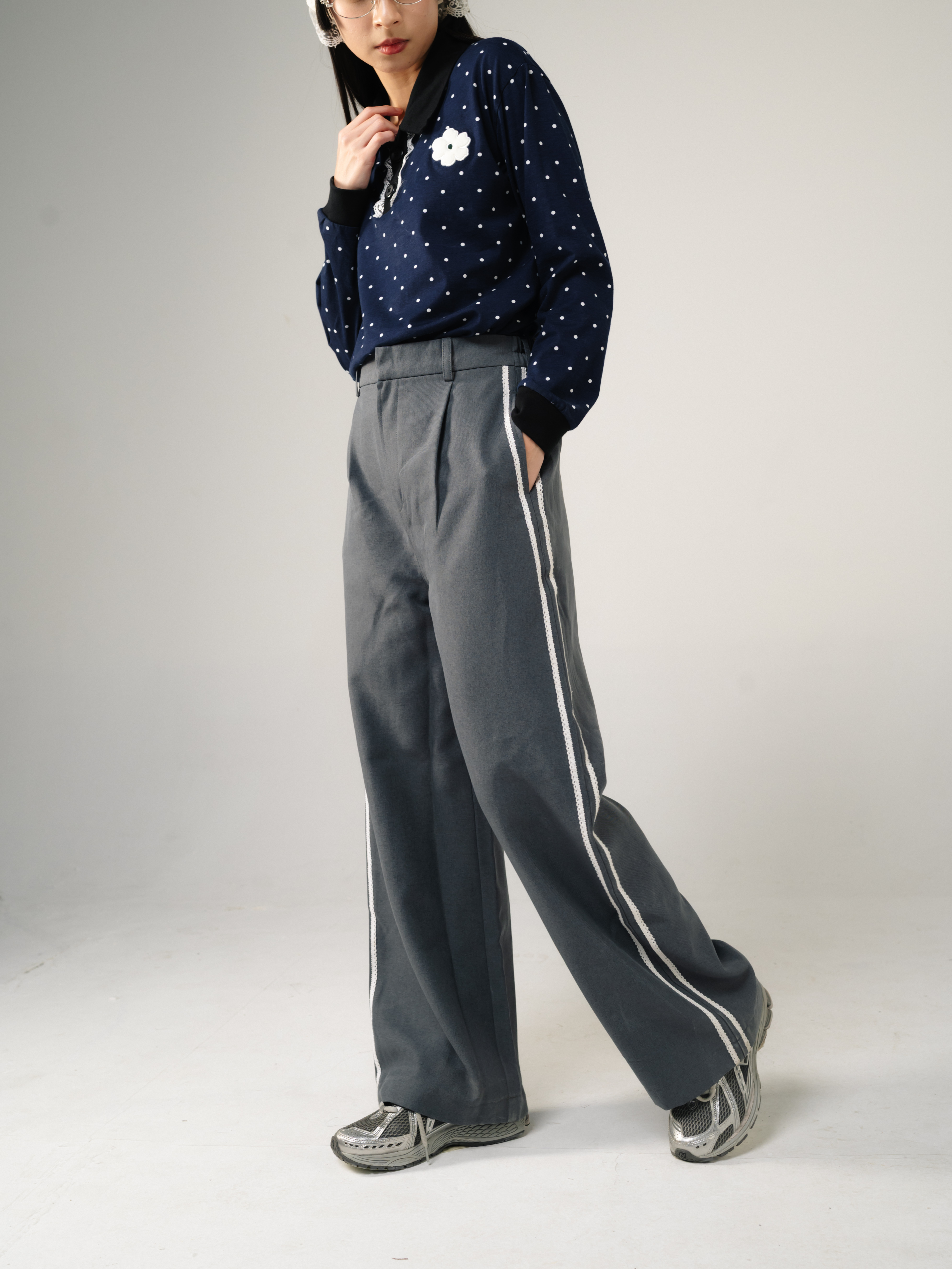 Tome Ame - Chira Pants Grey - Celana Panjang Sporty