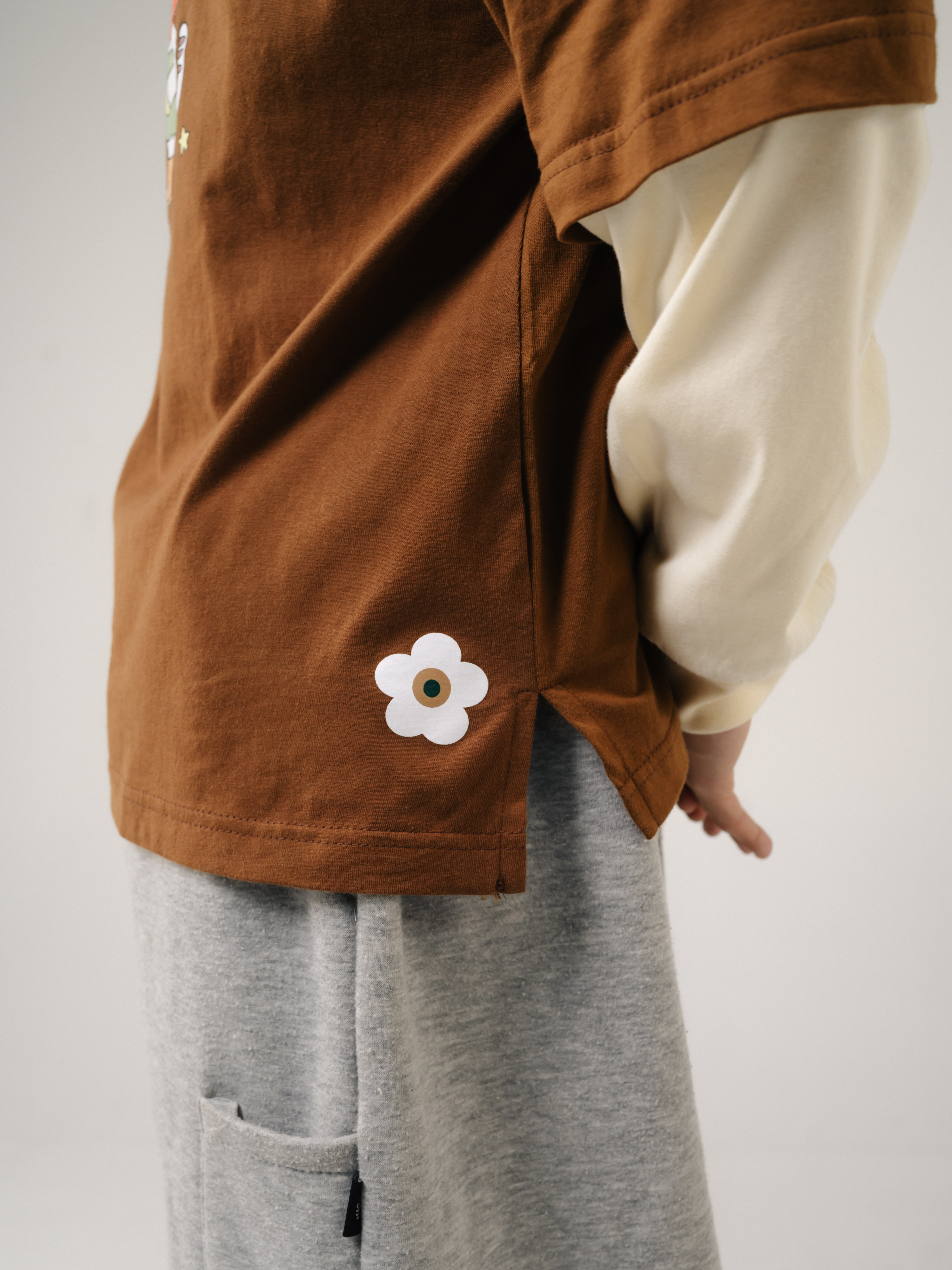 Tome Ame - Tome Club Boxy Longsleeve Brown - Kaos Lengan Panjang Oversized Coklat 24S