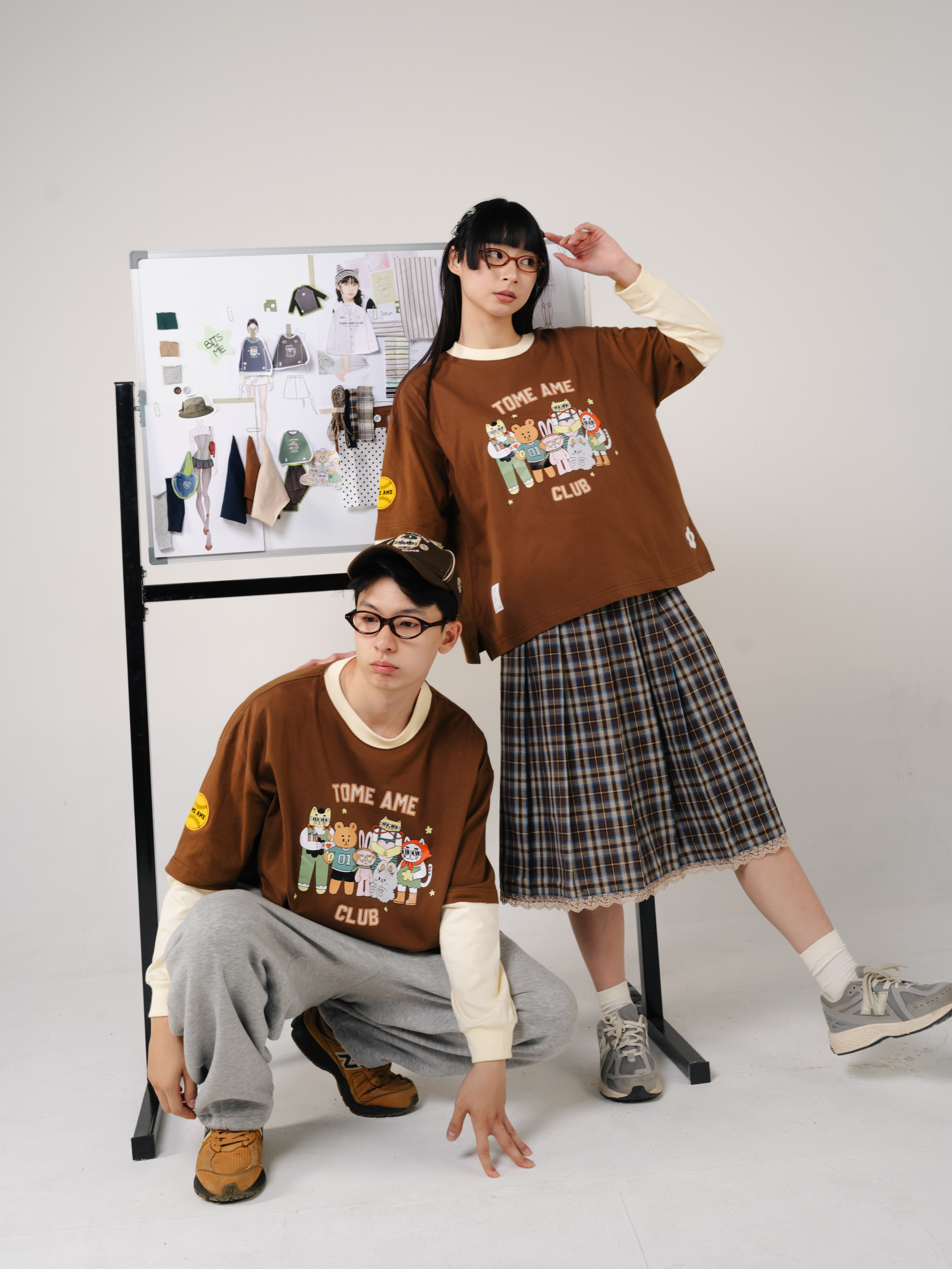 Tome Ame - Tome Club Boxy Longsleeve Brown - Kaos Lengan Panjang Oversized Coklat 24S