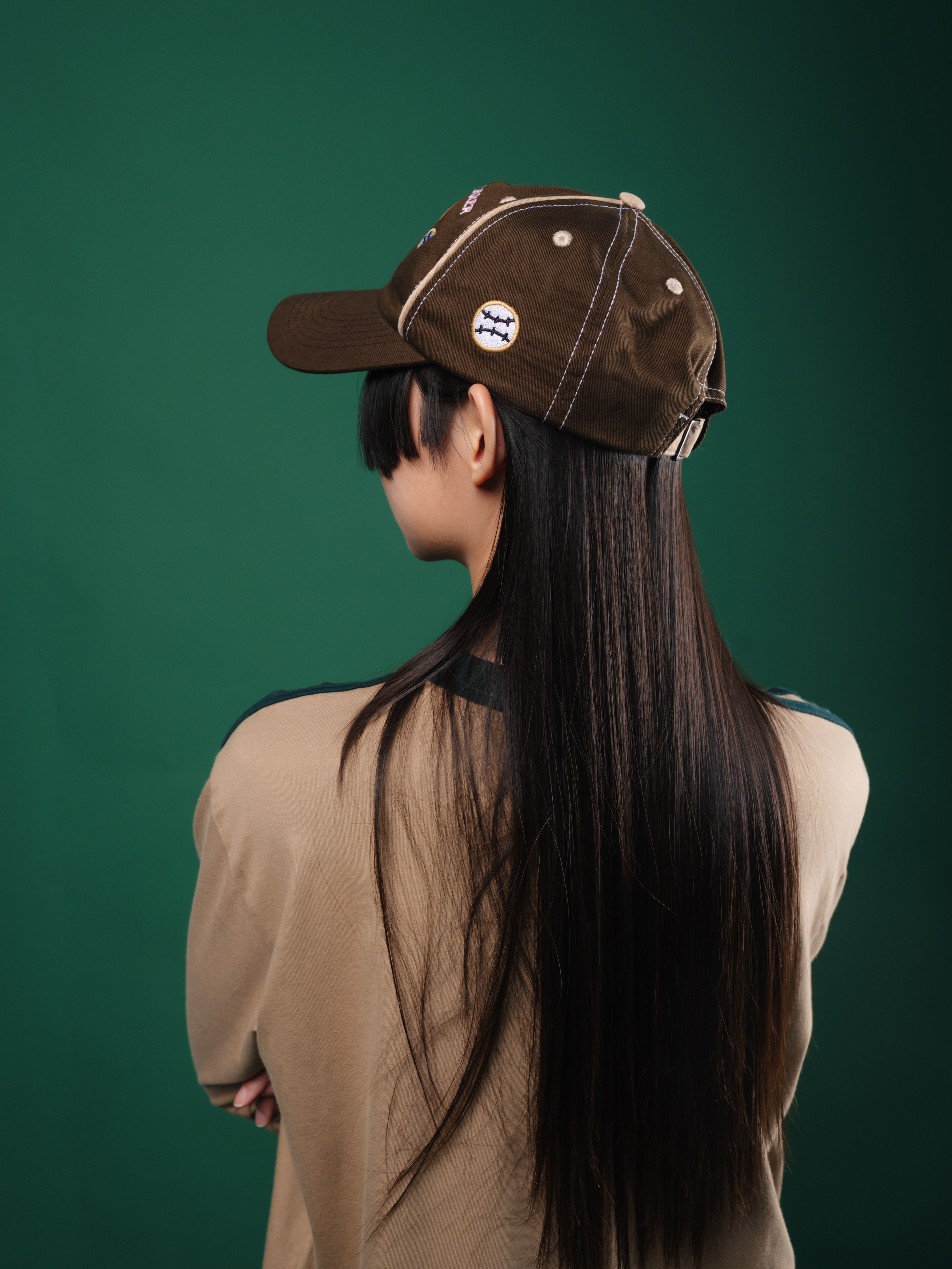 Tome Ame - Meow Cap Brown - Topi Baseball Embroidery Coklat