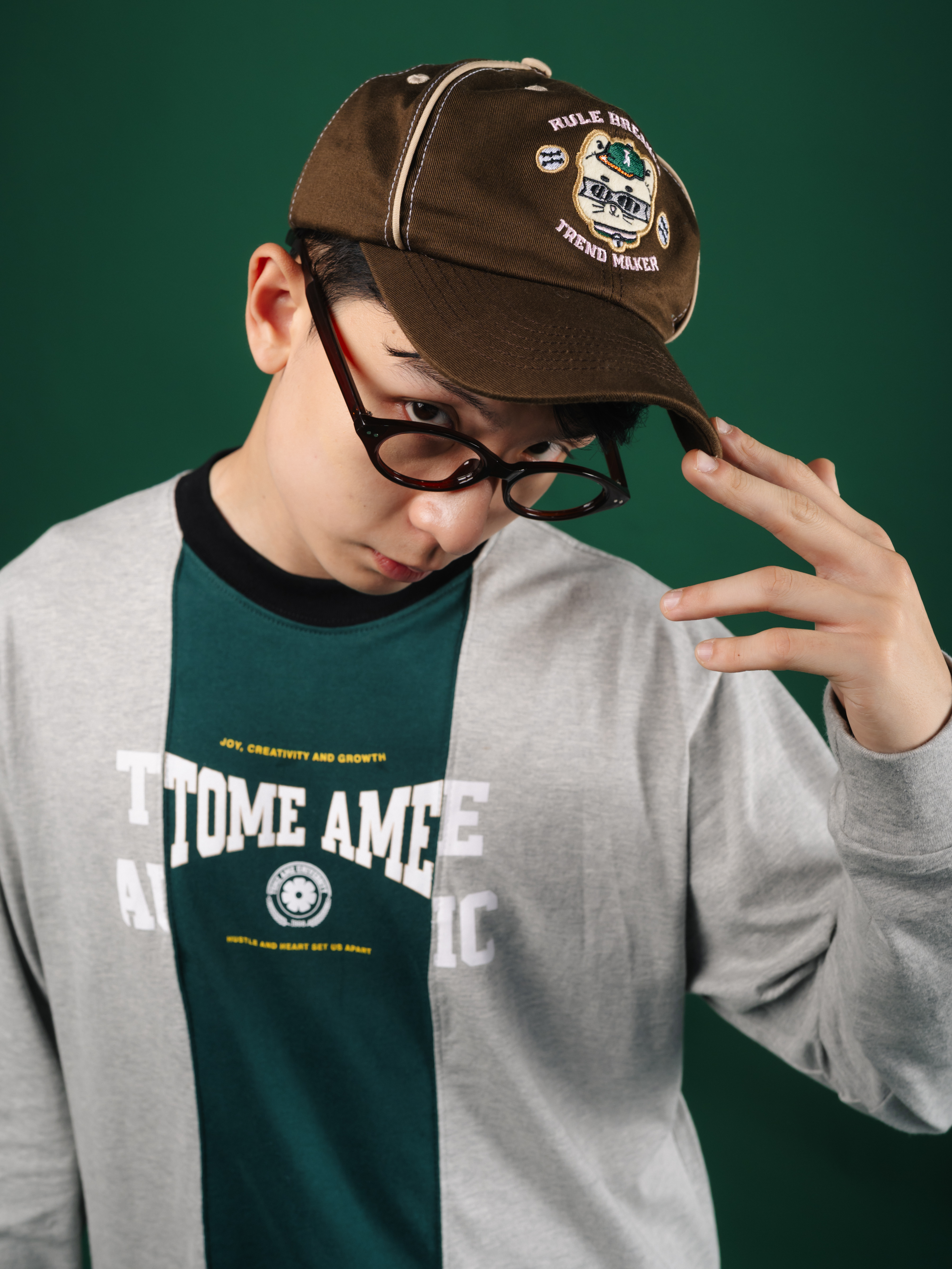 Tome Ame - Meow Cap Brown - Topi Baseball Embroidery Coklat