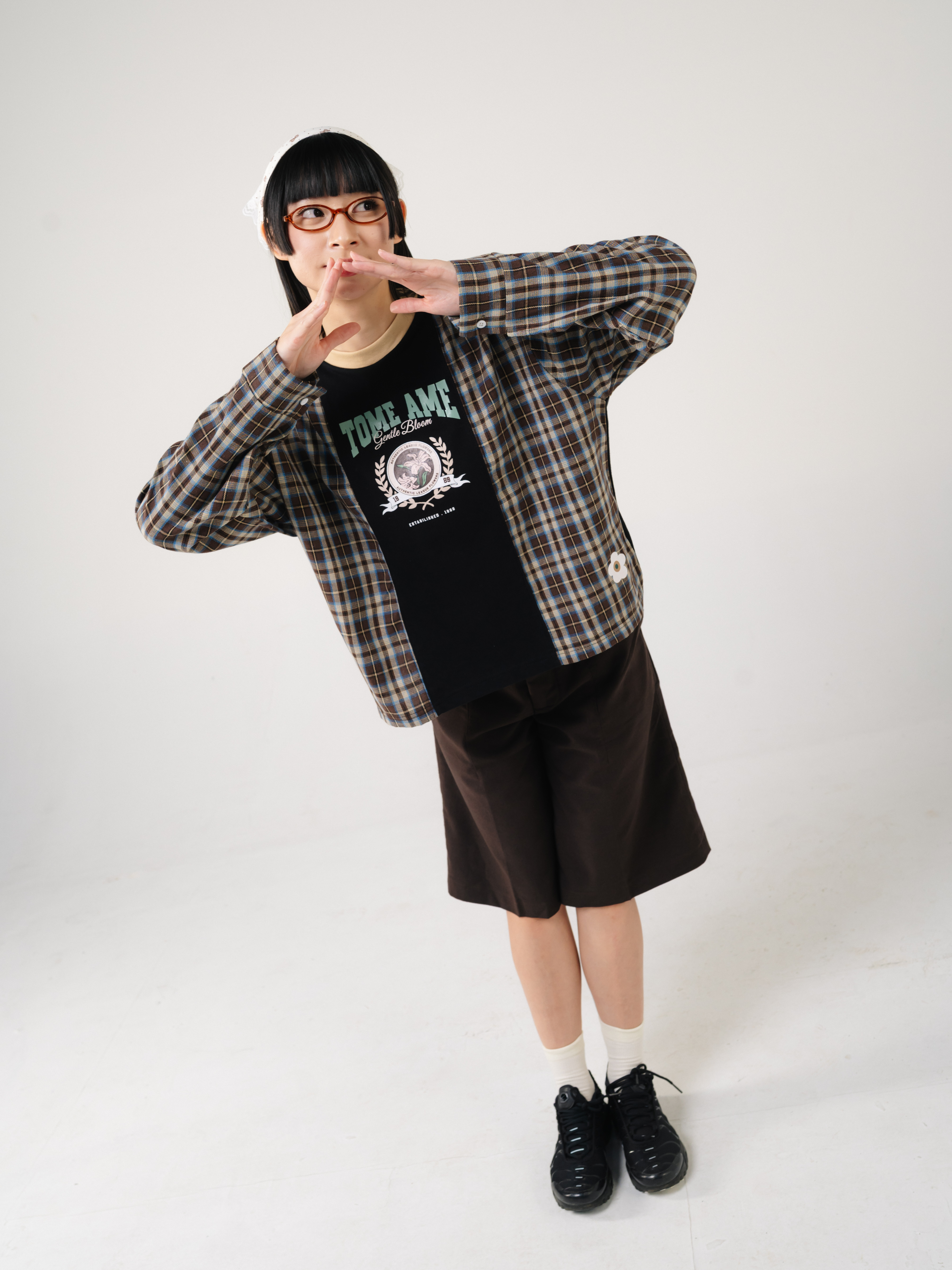 Tome Ame - Ruka Flannel Layered Longsleeve Tee - Kaos Lengan Panjang Aksen Kemeja Flanel
