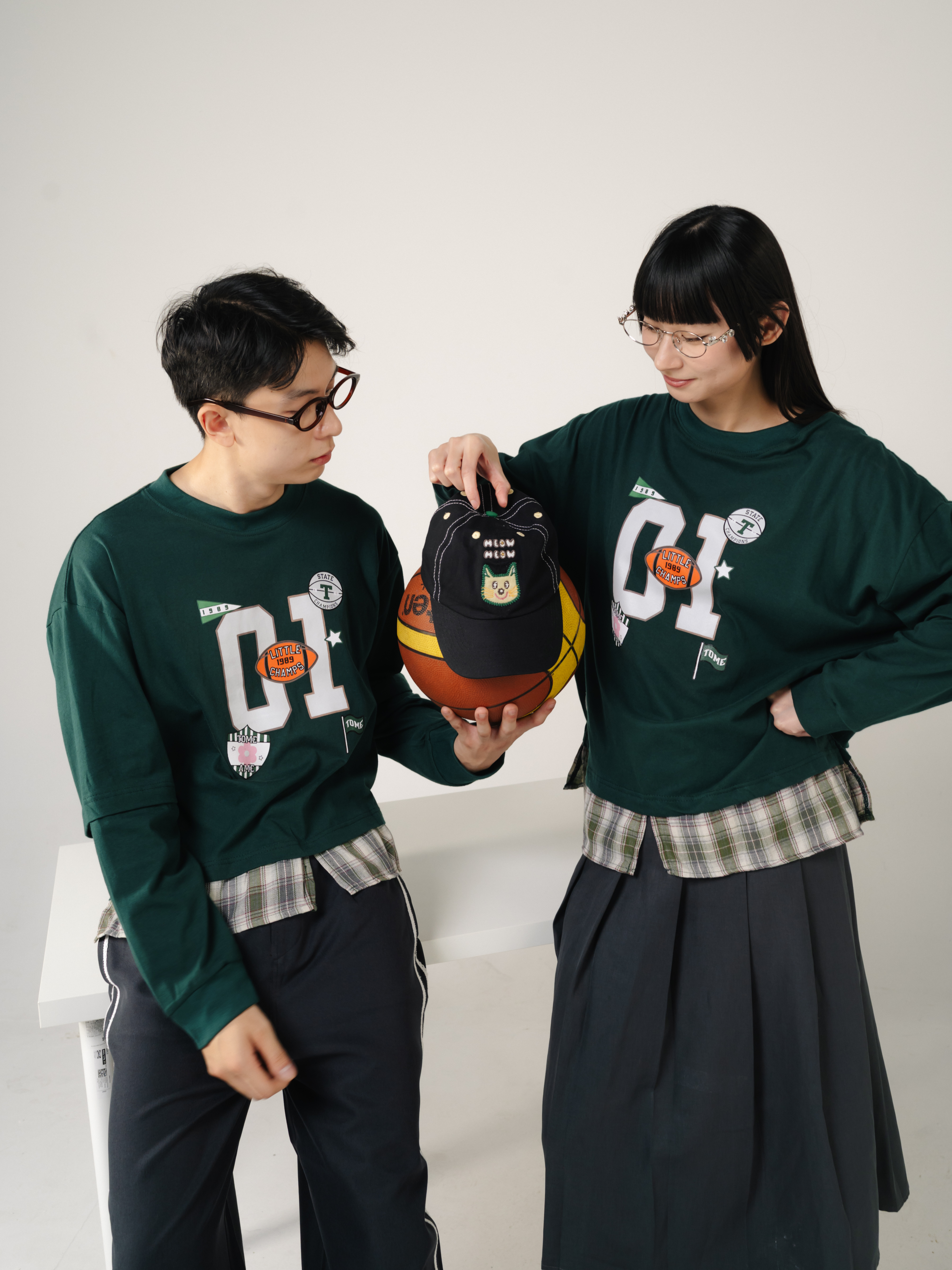 Tome Ame - Fujiko Boxy Longlseeve Tee Dark Green - Kaos Lengan Panjang Oversized 24s
