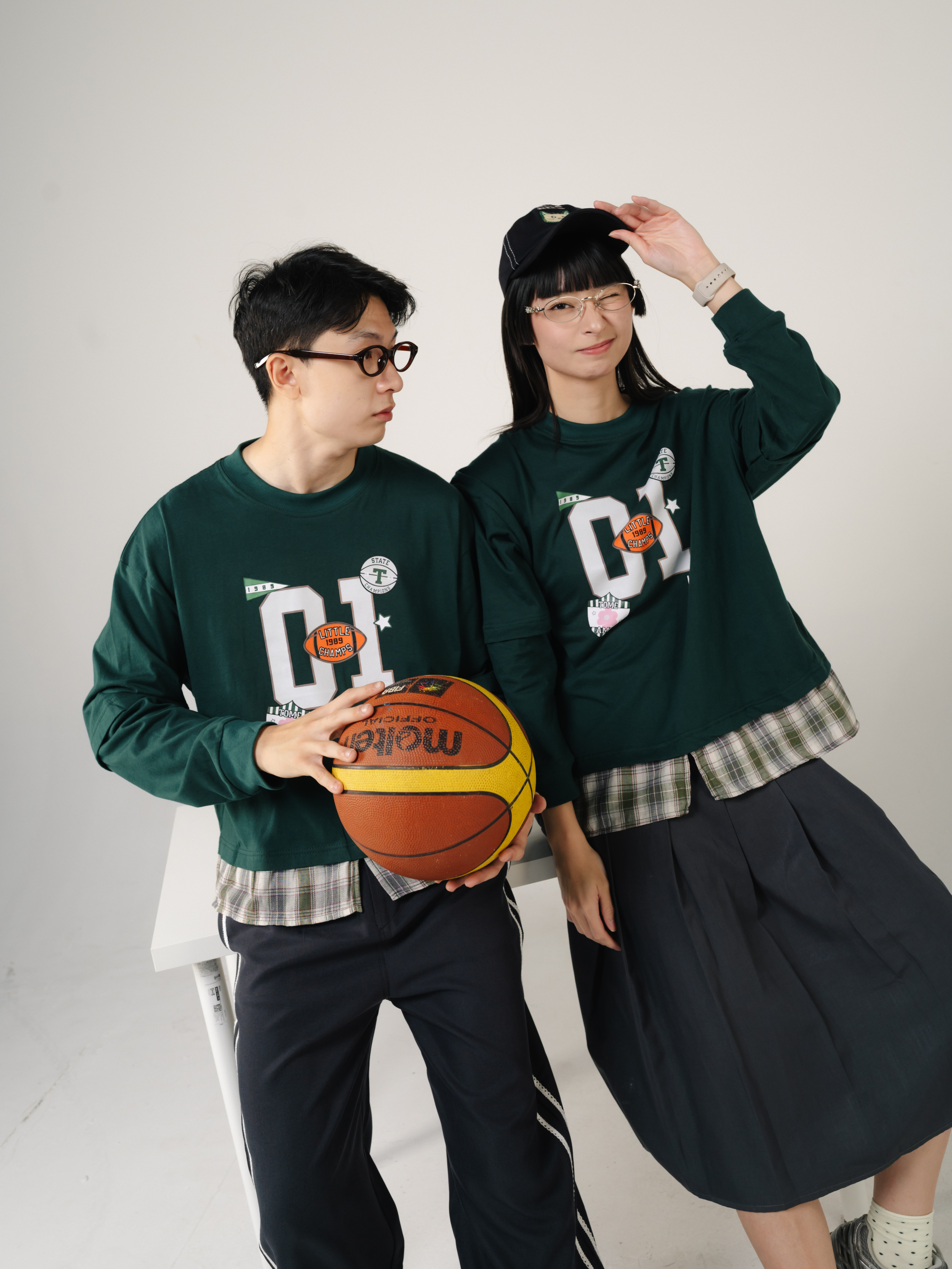 Tome Ame - Fujiko Boxy Longlseeve Tee Dark Green - Kaos Lengan Panjang Oversized 24s