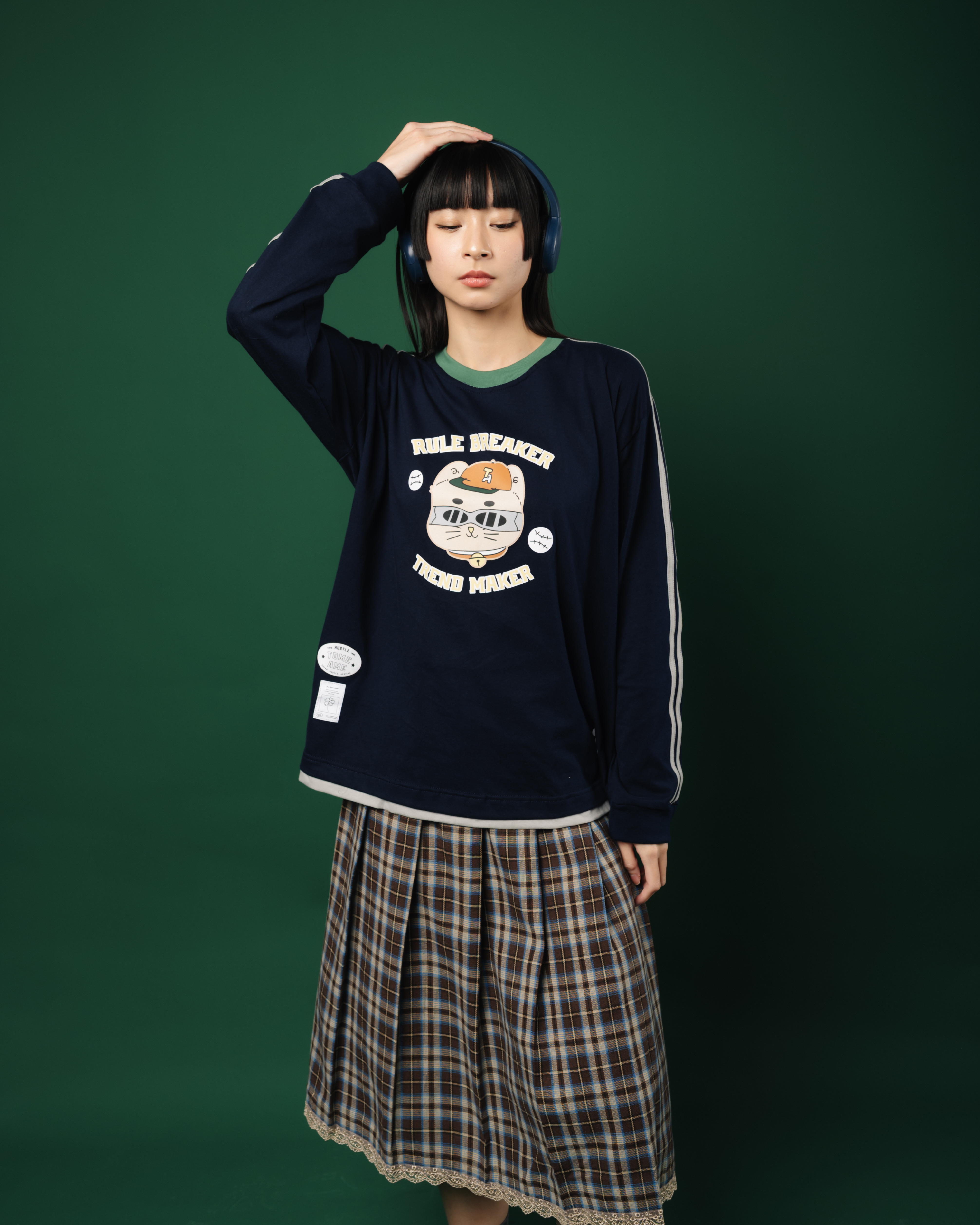 Tome Ame - Chiya Longsleeve Navy - Kaos Lengan Panjang Sporty 24S