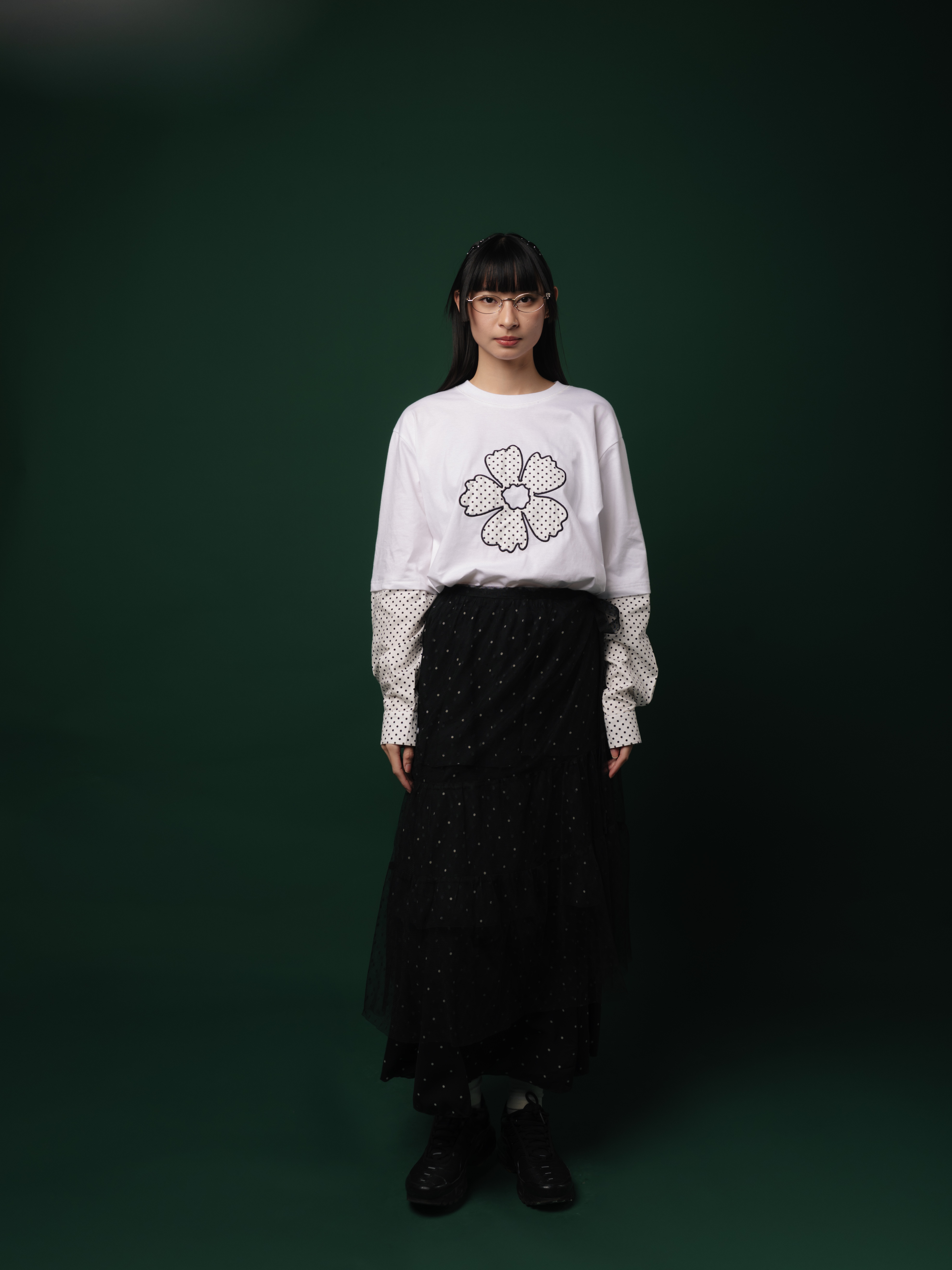 Tome Ame - Ginka Layered Lace Skirt Black - Rok Renda Wanita