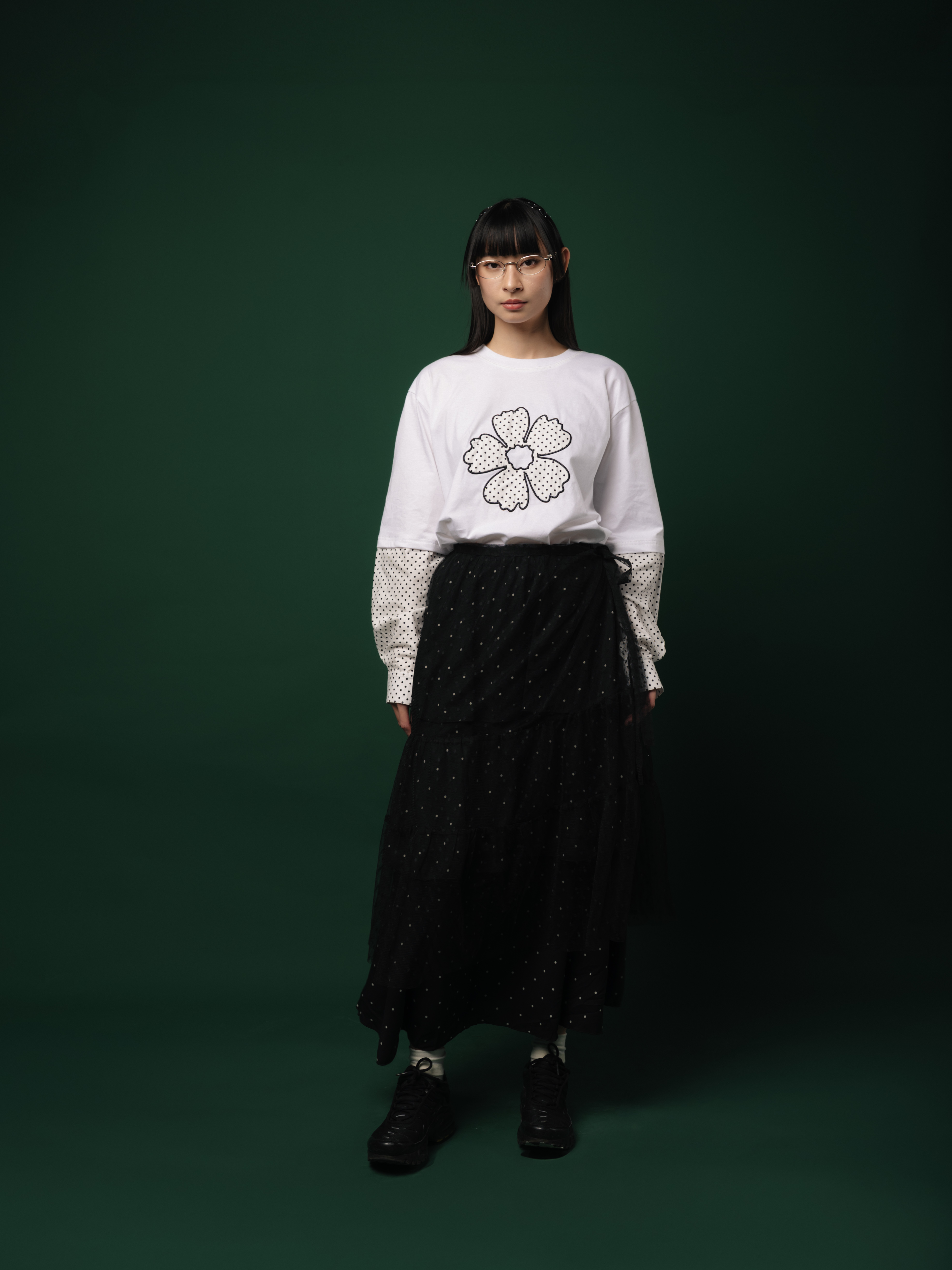 Tome Ame - Ginka Layered Lace Skirt Black - Rok Renda Wanita