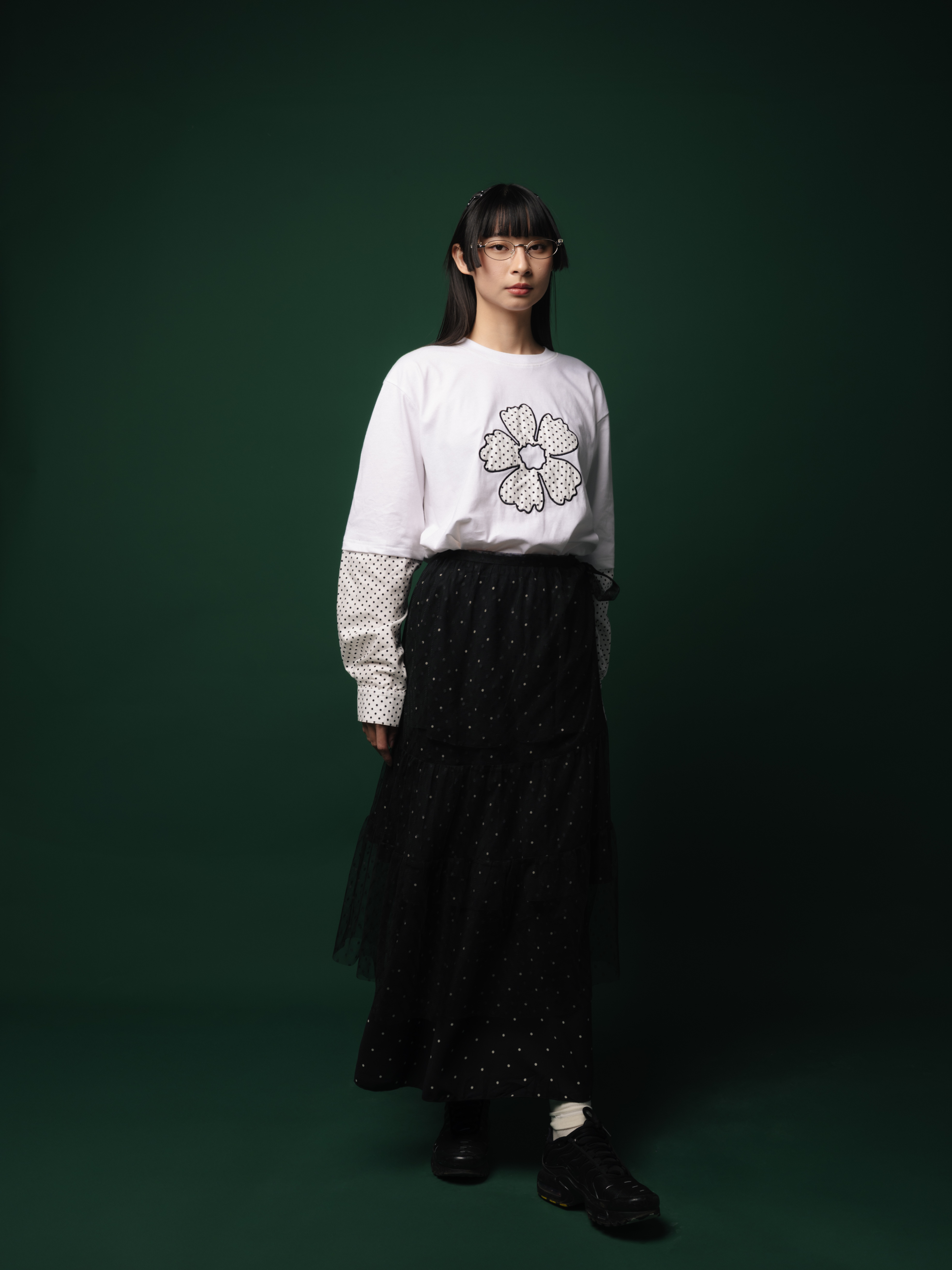 Tome Ame - Ginka Layered Lace Skirt Black - Rok Renda Wanita