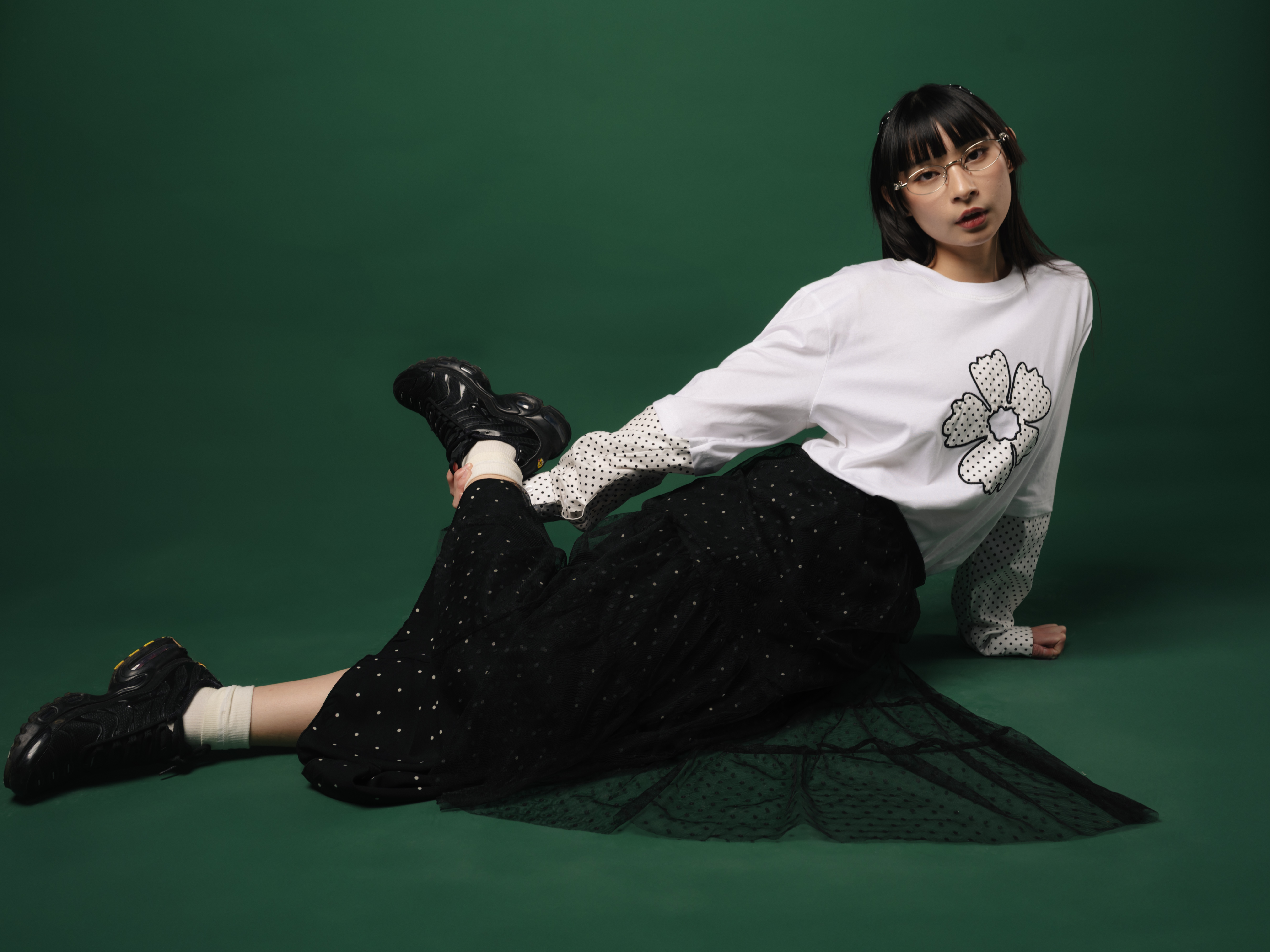 Tome Ame - Ginka Layered Lace Skirt Black - Rok Renda Wanita